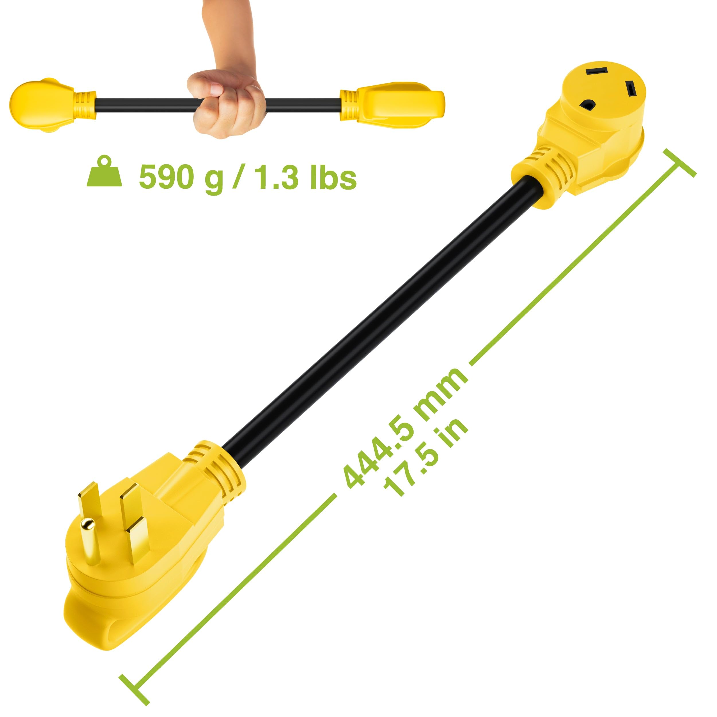 Gearit 50 Amp To 30 Amp Rv Adapter Cord, 50Amp Male To 30Amp Female, Nema 14-50P To Nema Tt-30R, Stw 10 Gauge Heavy Duty Electri