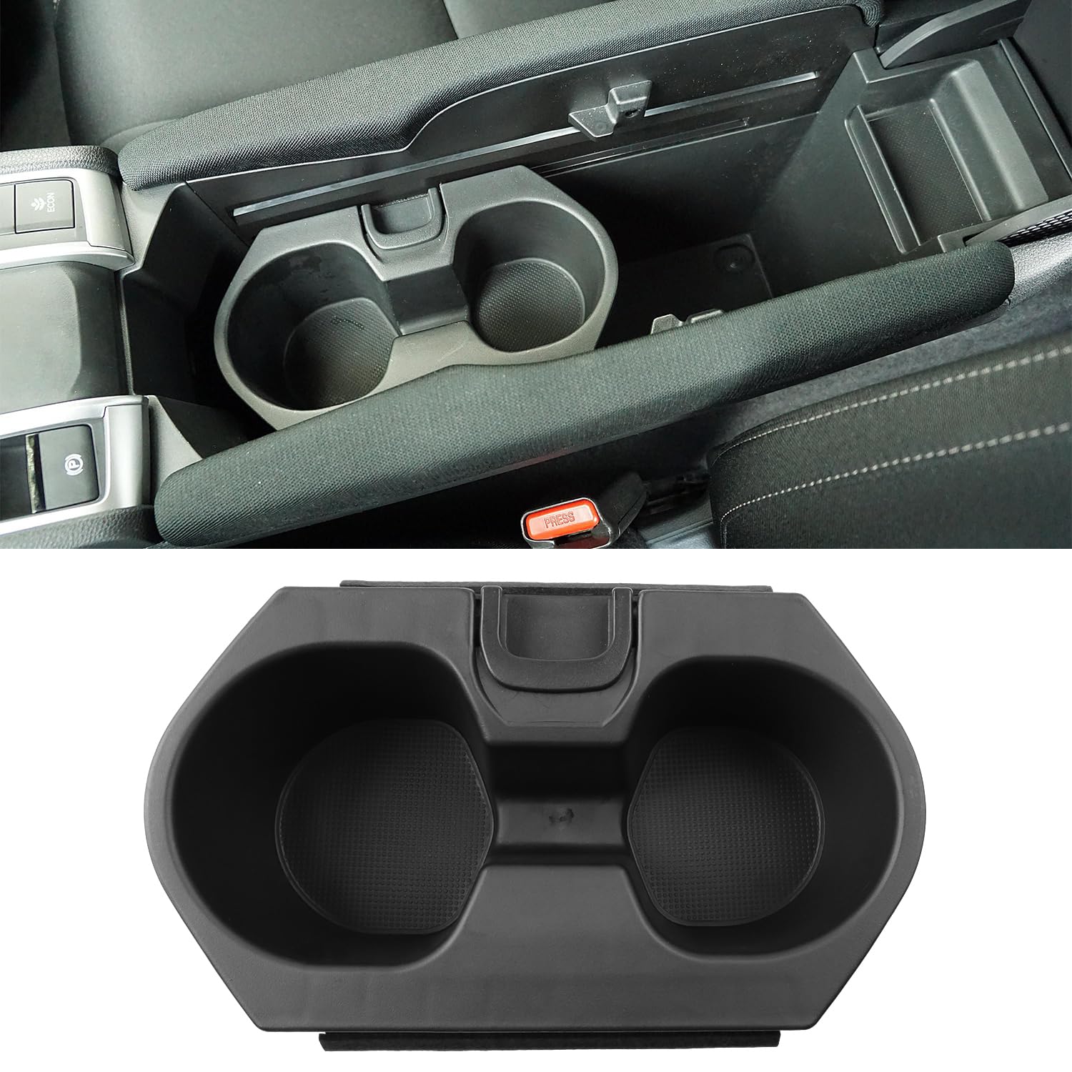 Cup Holder Insert Accessories for Honda Civic 2016-2021 Lx Ex Si Sport Hatchback Coupe Sedan Insight,Center Console Drink Bottle