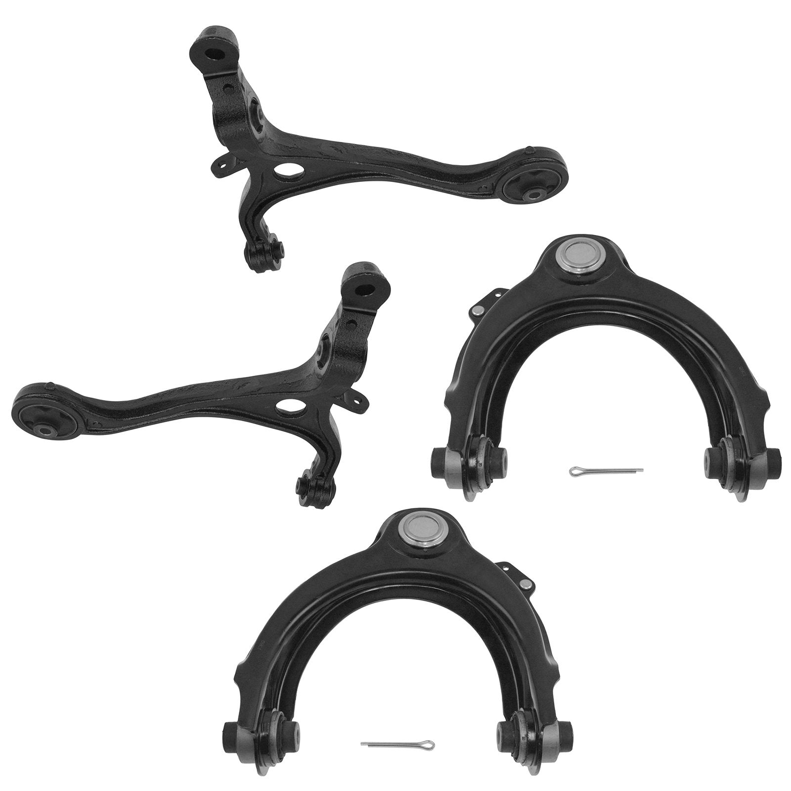 TRQ Front Upper & Lower Control Arm with Ball Joint Set Compatible with 2004-2008 Acura TSX 2003-2007 Honda Accord