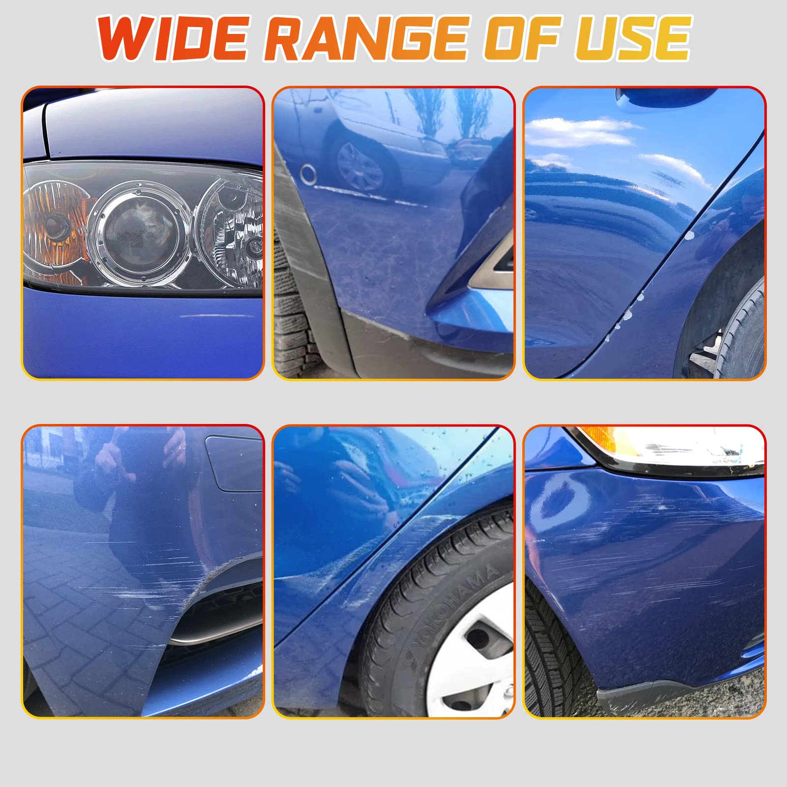 Blue Touch Up Paint Pen For Cars, Car Paint Scratch Repair, Two-In-One Car Touch Up Paint Fill Paint Pen, Quick & Easy Solution