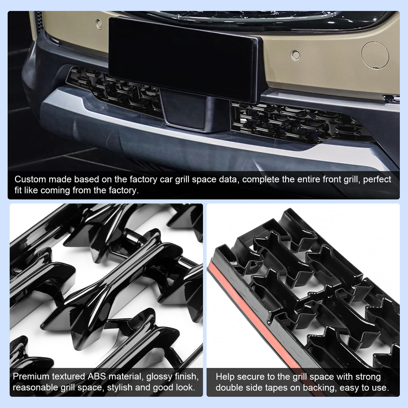 Cdefg 2023 2024 2025 Cx-50 Front Grill Mesh Inserts Trims Cx50 Front Grille Guard For 2023 2024 2025 Mazda Cx-50 Car Exterior Accessories Abs Material, 2Pcs(For 2023-2025 Cx-50 Front Grills)