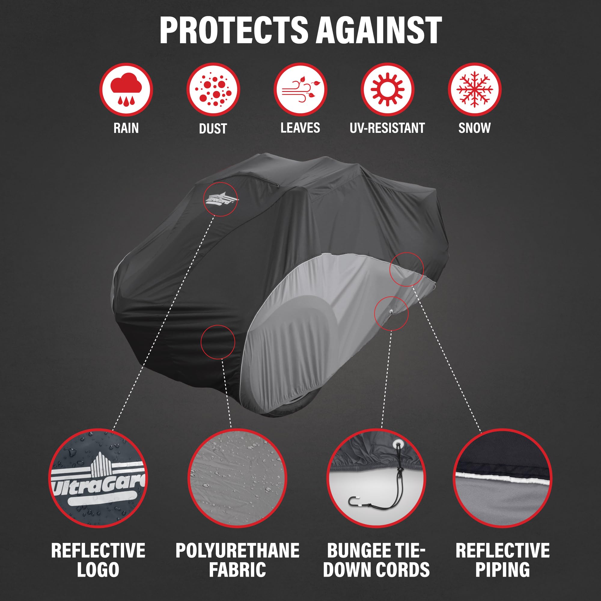 UltraGard 4-476BC Can Am 2015+ F3/F3T/F3S Cover Weather Water Resistant Full Cover Reflective Logo Exhaust Heat Shield Protectio