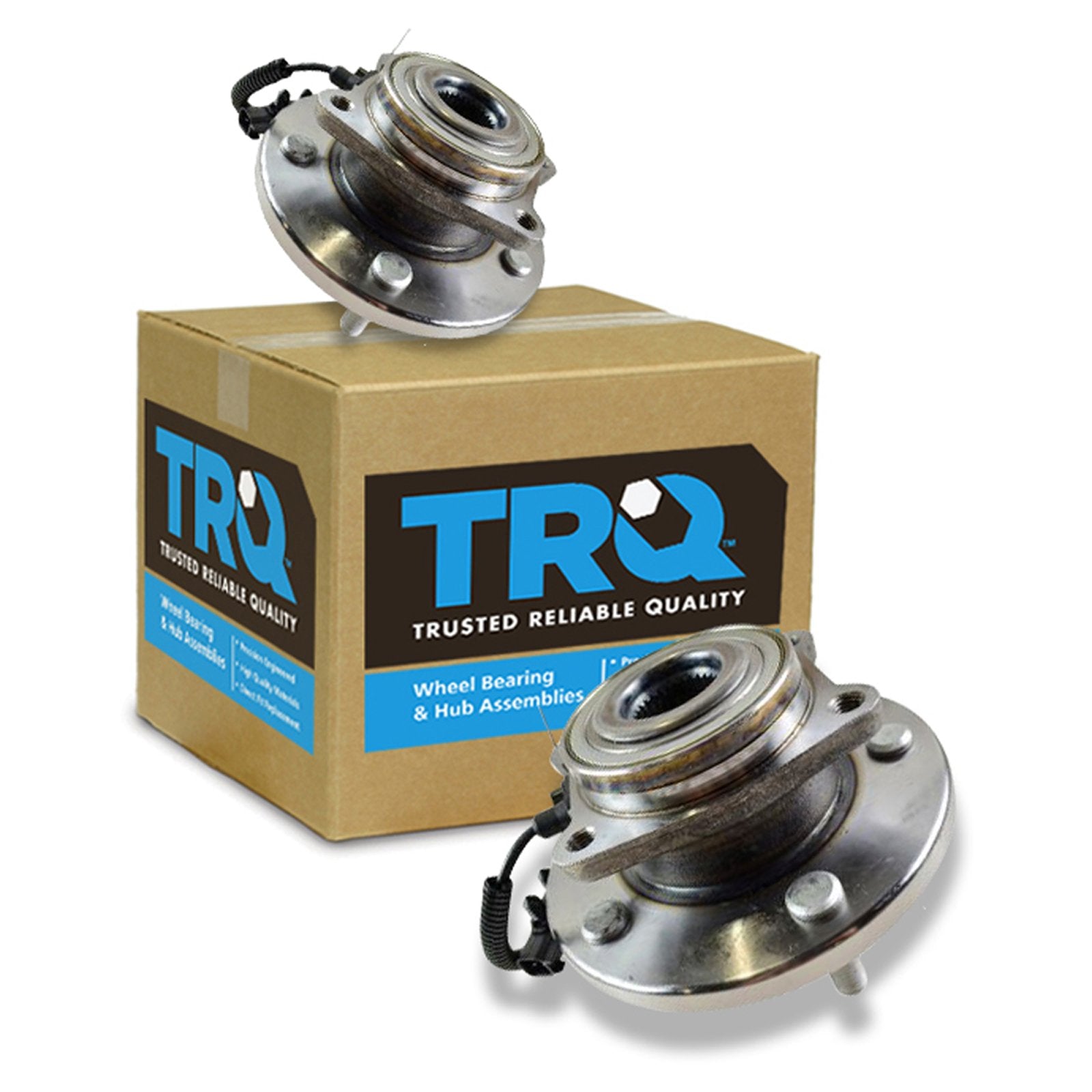 Trq Front Wheel Hub Bearings Assembly Set Driver & Passenger Side Compatible With 2008-2016 Chrysler Town & Country 2008-2020 Do