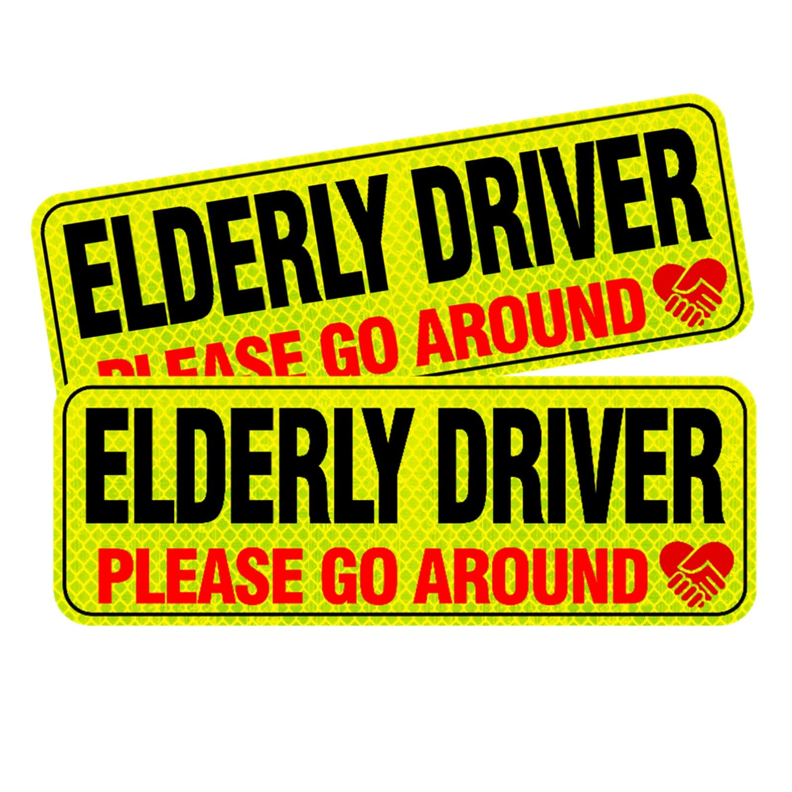 Elderly Driver Car Magnet,Elderly Driver Signs For Car,Reflective Elderly Driver Magnet For Car,Please Be Patient Elderly Driver
