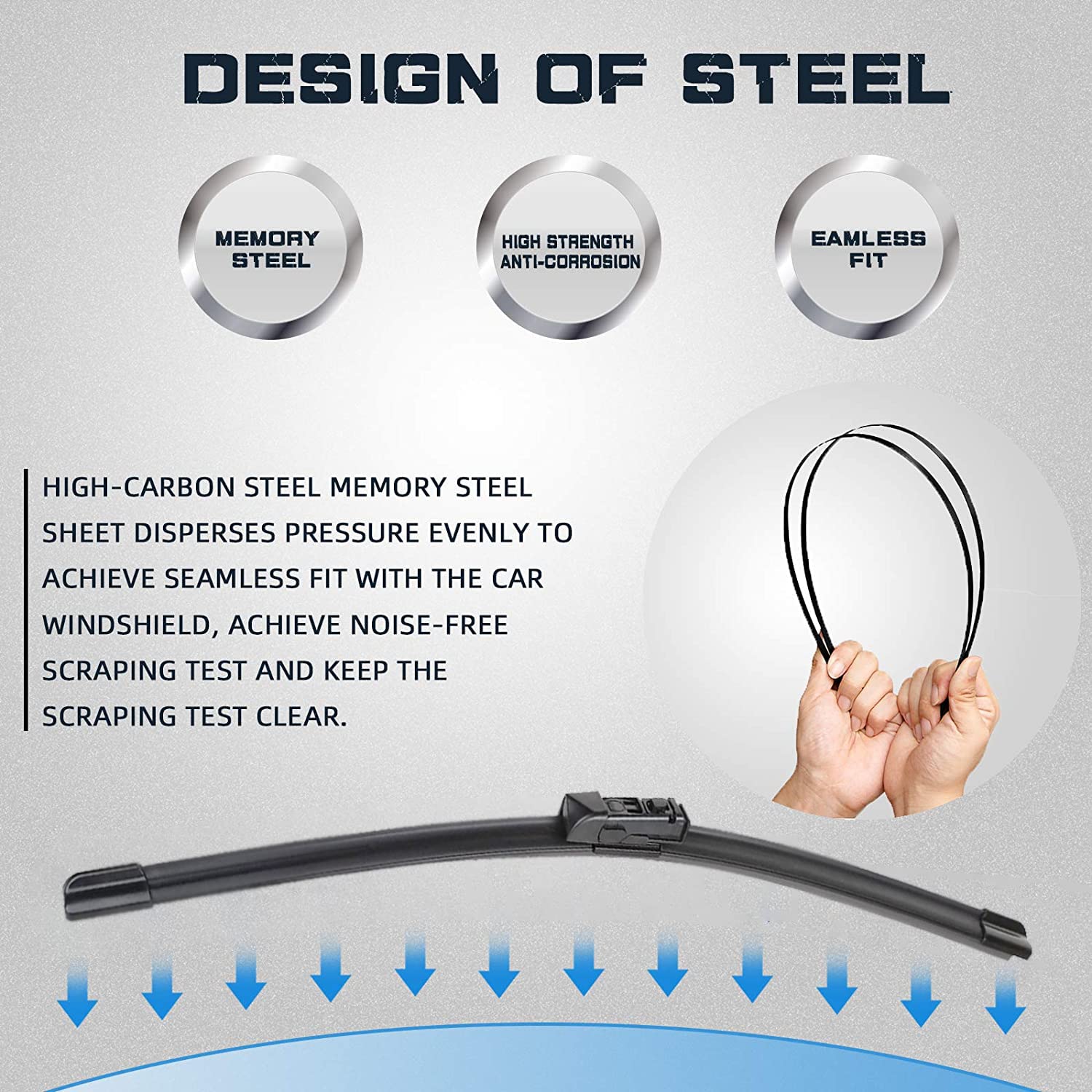 AUTOBOO 26''+16'' Windshield Wipers with 12'' Rear Wiper Blade Sets Replacement for Subaru Crosstrek Impreza 2018 2019 2020 2021