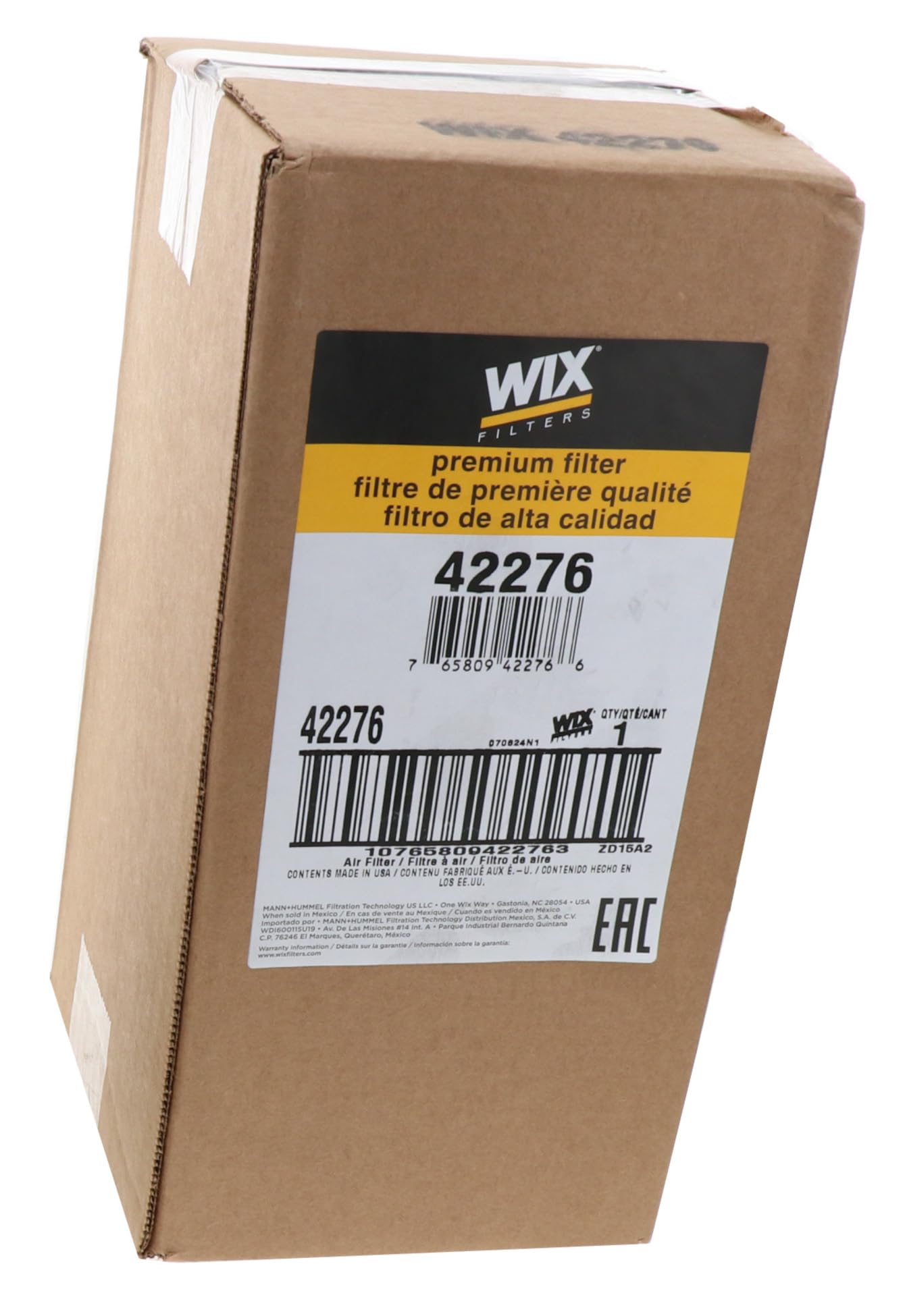Wix Filters - 42276 Heavy Duty Air Filter W/Fin, Pack Of 1