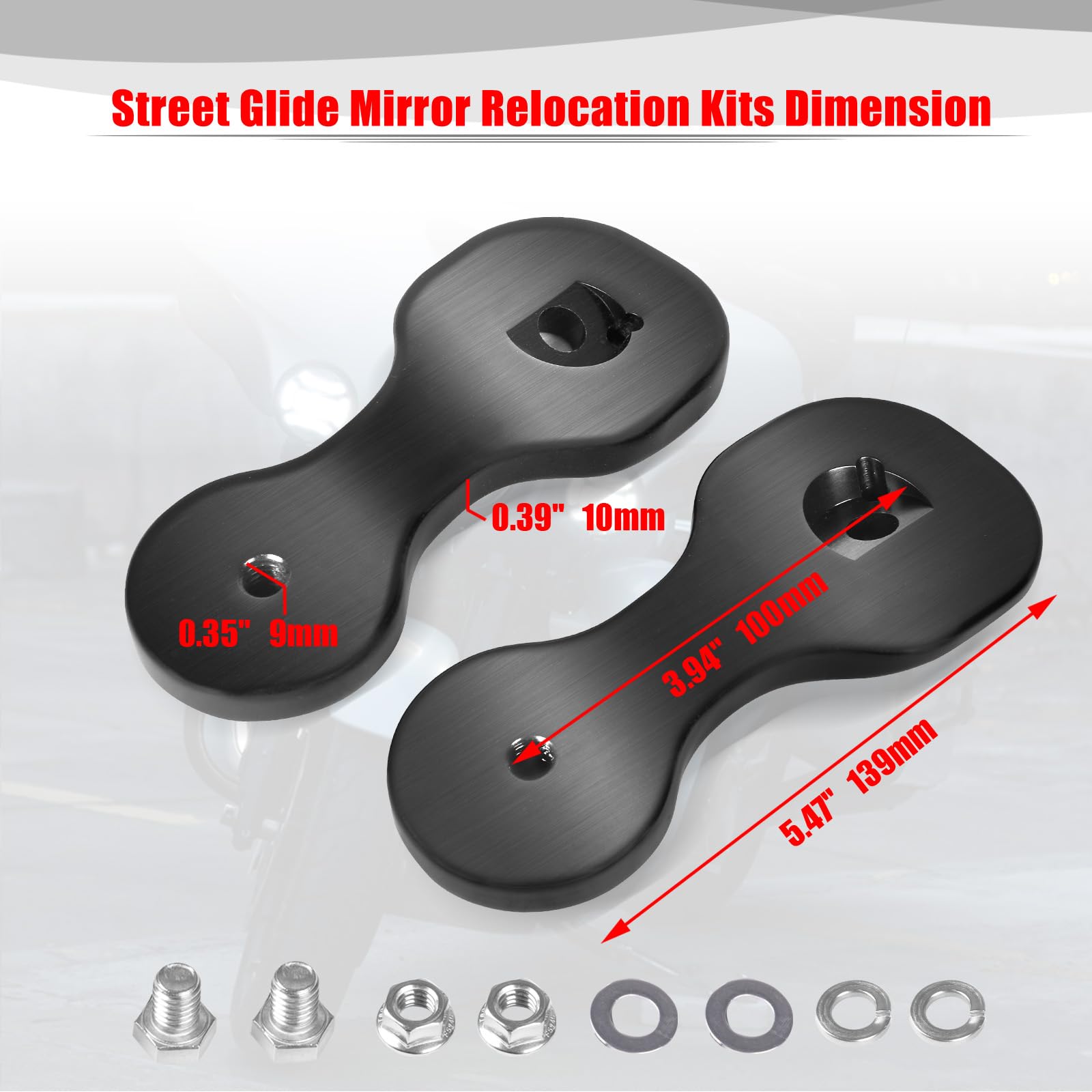 Goldfire Motorcycle Mirror Drop Brackets Adjustable Drop Mirror Relocator Fairing Batwing Mirror Kit Compatible With Harley Tour
