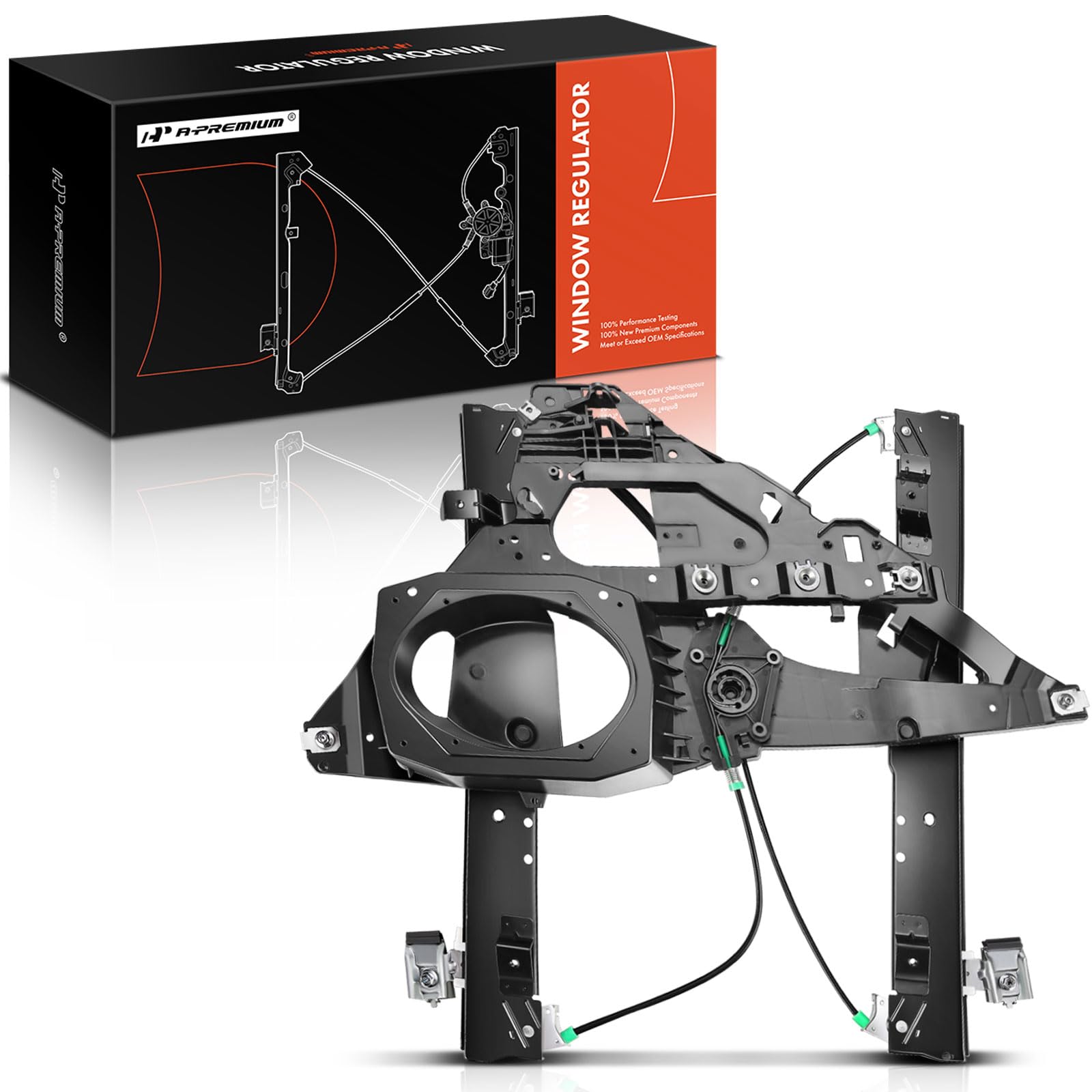 A-Premium Power Window Regulator With Panel Without Motor Compatible With Ford Expedition Lincoln Navigator 2007-2017 Front Righ