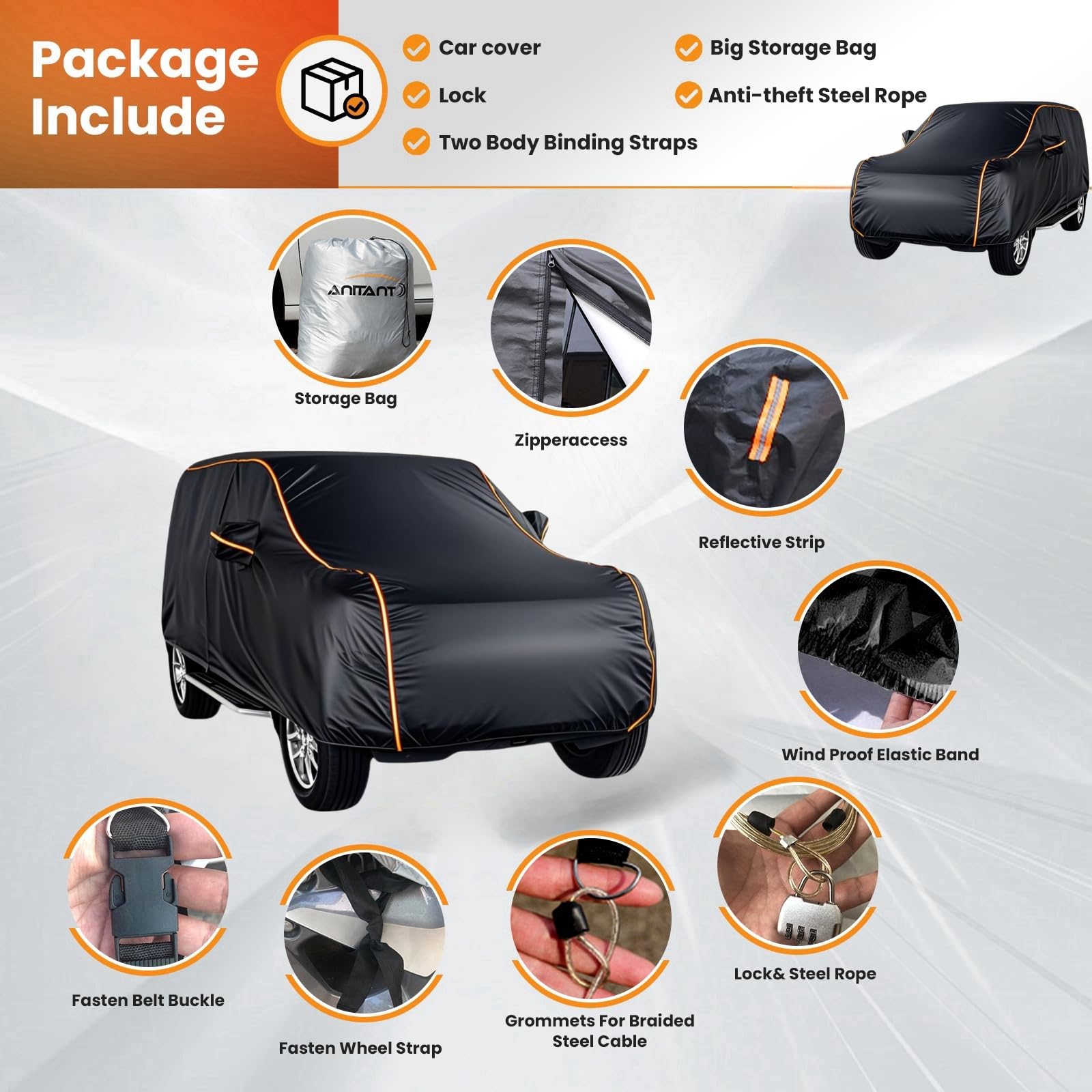 Lightweight Car Cover Waterproof All Weather Outdoor Small Suv Covers Full Exterior Cover Fit Suv Kia Soul Subaru Forester Hyund