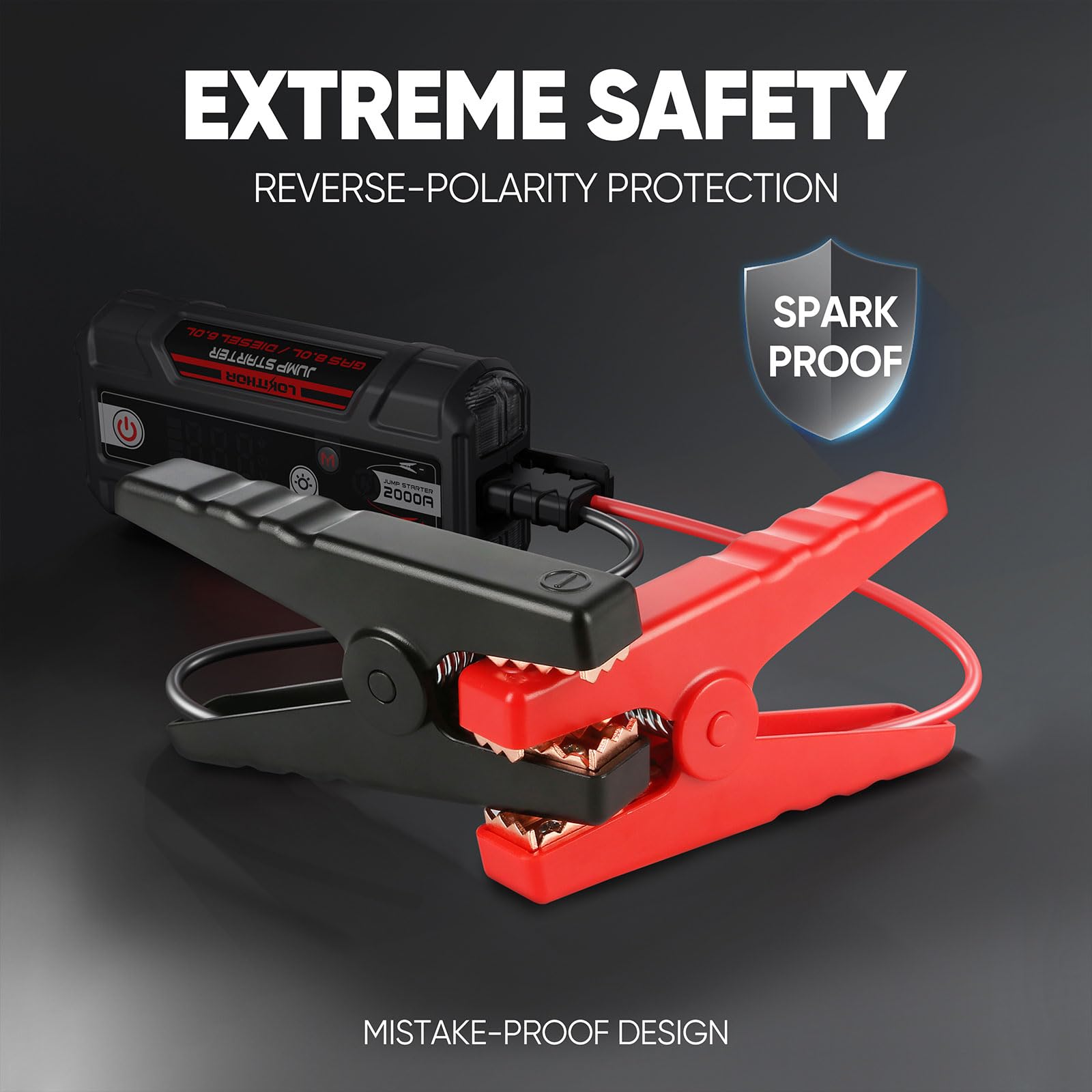 LOKITHOR J400 Jump Starter with ConnectMax Tech, 2000A 12V Battery Jumper Starter Portable, Lithium Jump Box and Jump Pack for U