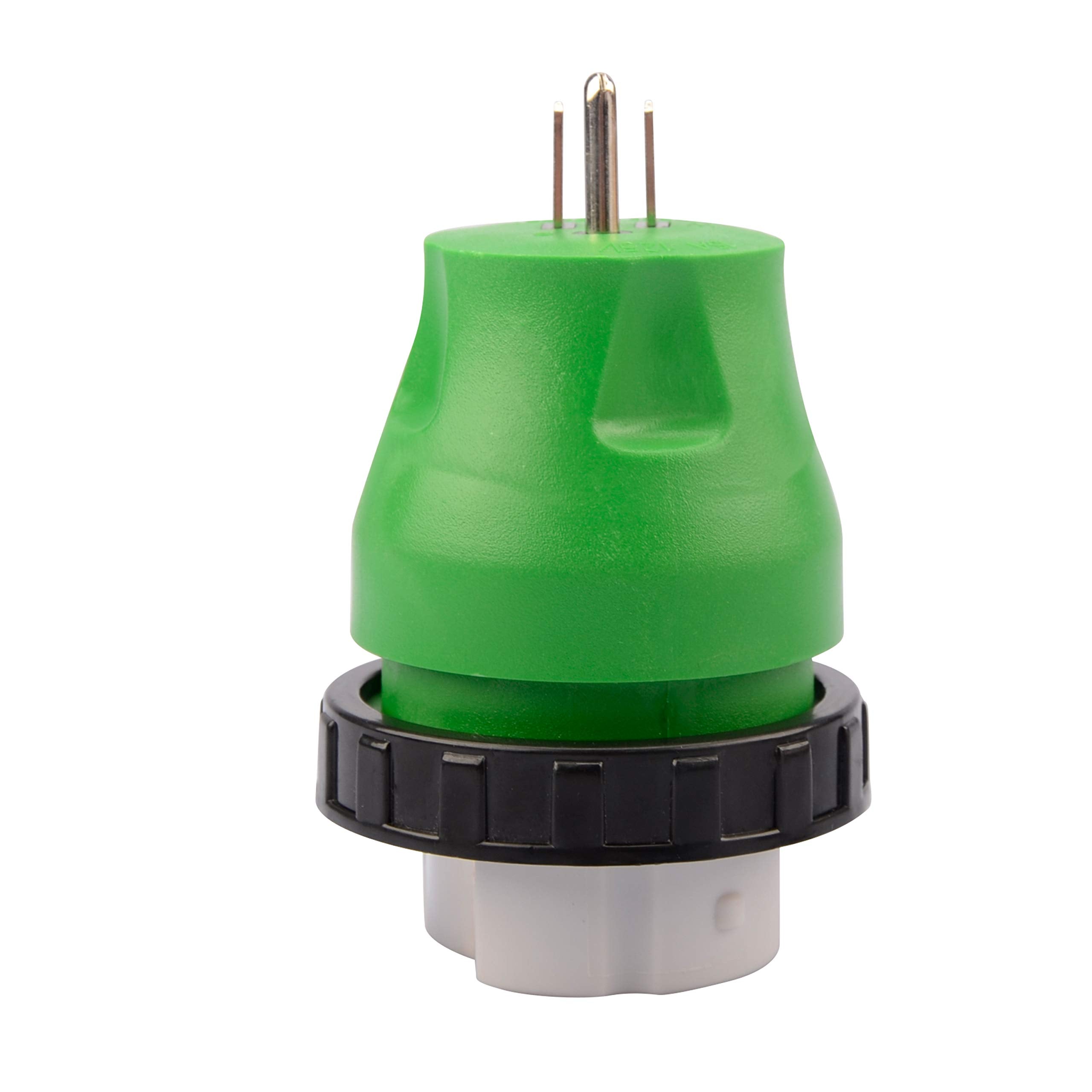 Rvguard 3 Prong 15 Amp To 50 Amp Rv Adapter Plug With Locking Connector, 5-15P To Ss2-50R Locking Connector