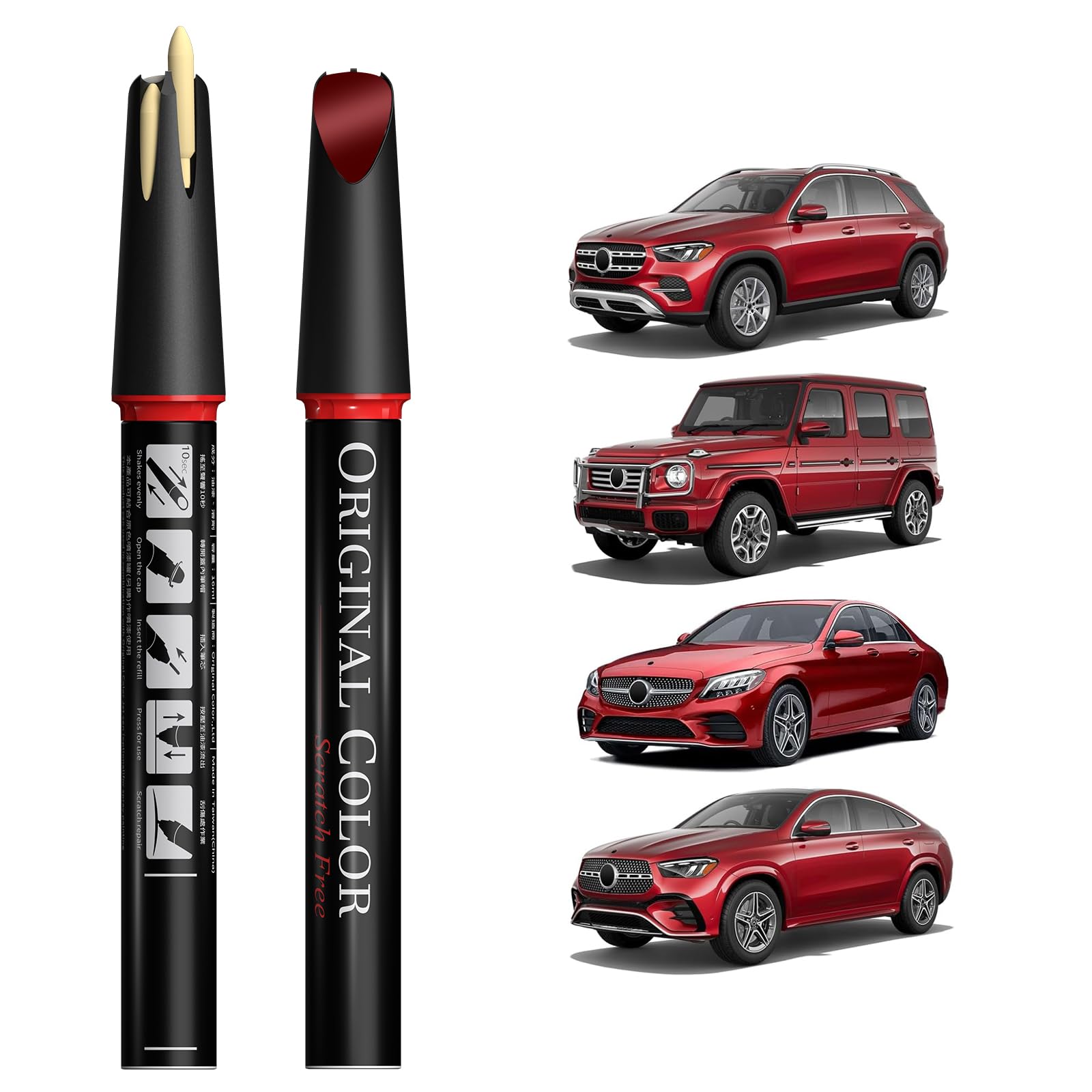 Carhoo 993/3993 Patagonia Red Metallic Compatible with Mercedes-Benz Exact Match Touch Up Paint Pen, Genuine Custom Color(16ml)