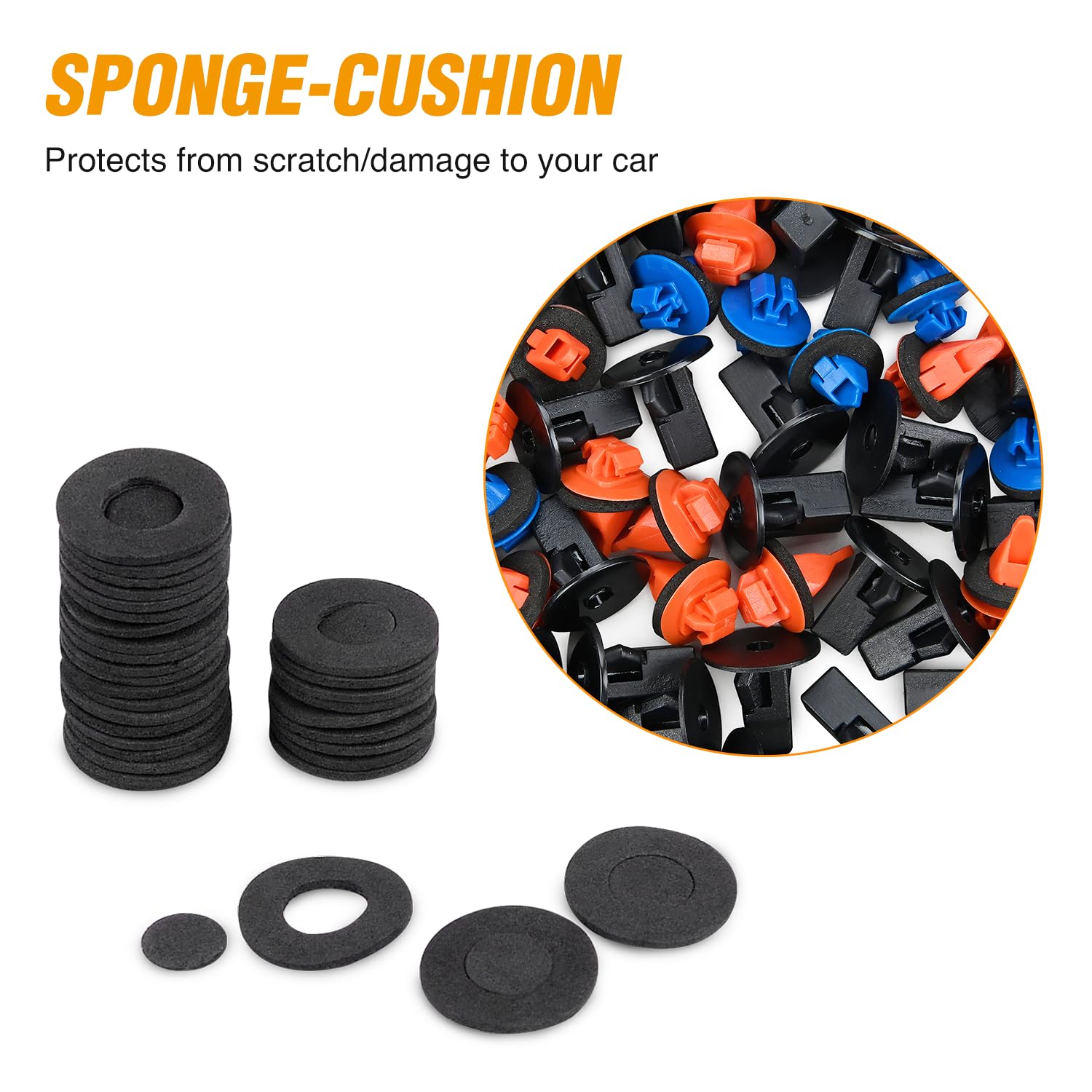 Gooacc 120Pcs Car Bumper Retainer Clips Bumper Fender Liner Kit For Lexus Toyota 4Runner Tacoma Rav4 Scion 75495-35010 75397-350