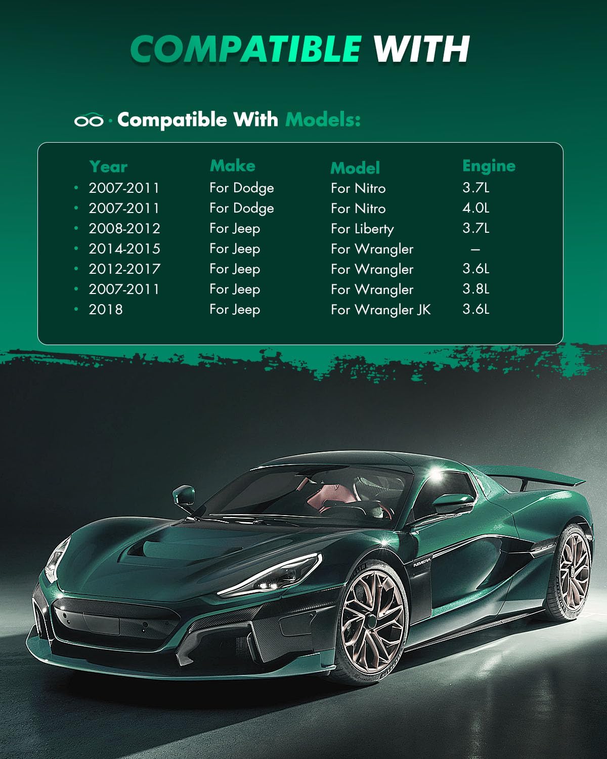 Scitoo D1273 D1274 Front Rear Ceramic Brake Pads Sets Fit For Dodge Nitro 2007-2011,For Jeep Liberty 2008-2012,For Jeep Wrangler