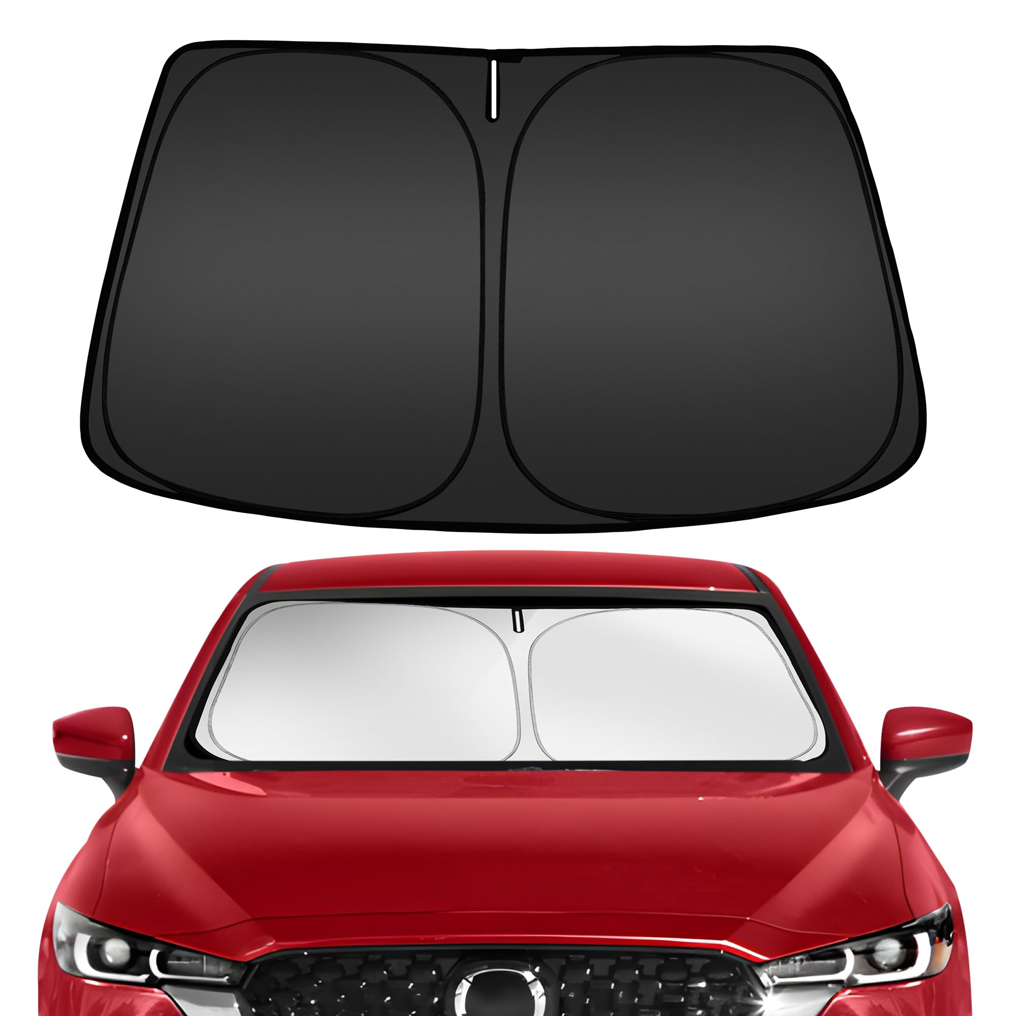 Arismotor Windshield Sun Shade For Mazda Cx5 2017-2025, Custom Fit Foldable Front Window Sunshade Sun Visor Protector, Block Uv