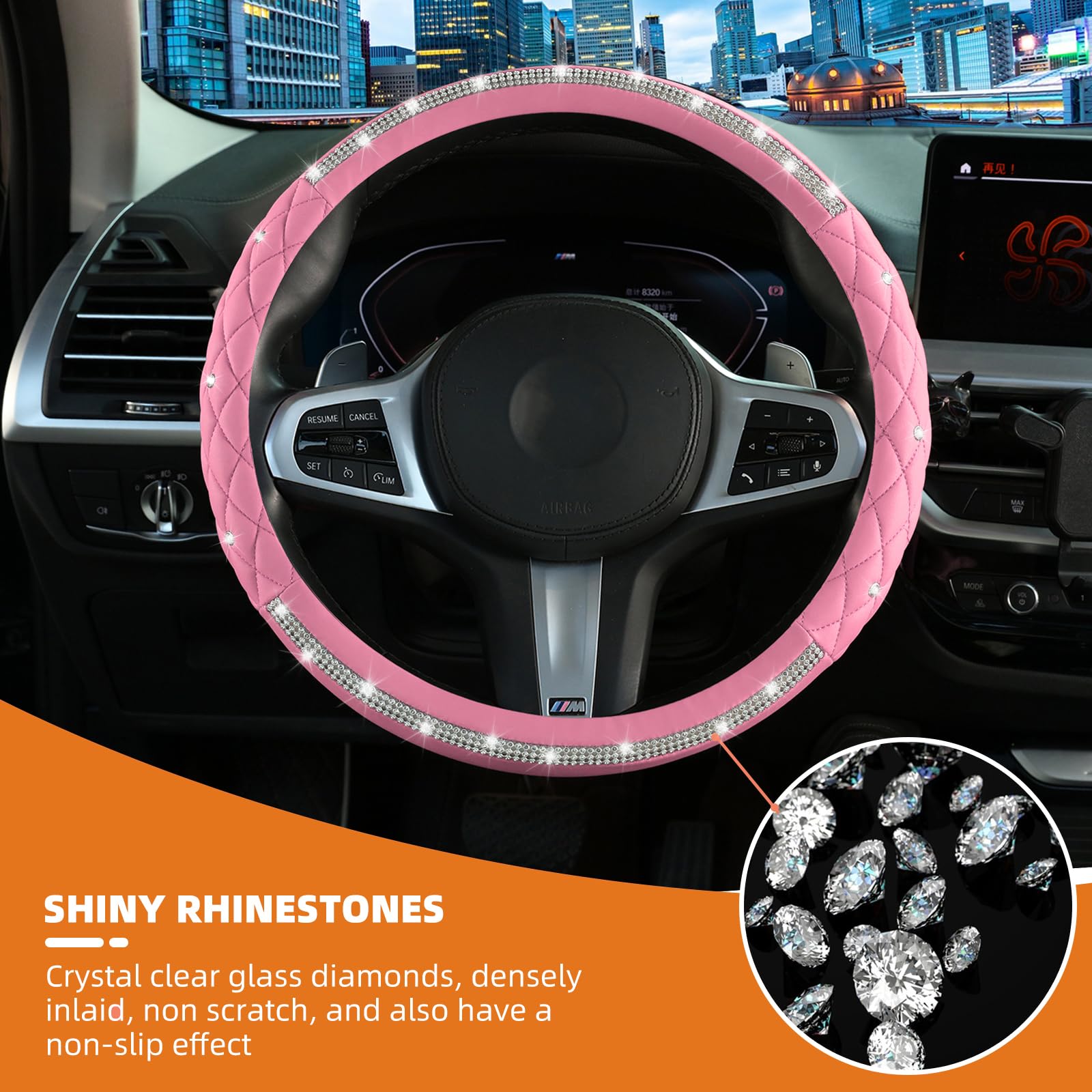 Diamond Steering Wheel Cover
