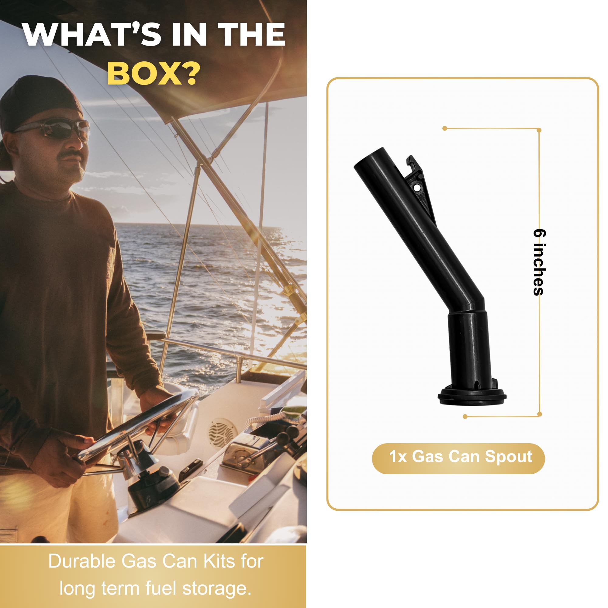 1 - Fuel Gas Can Jug Spout Nozzle for Blitz Wedco Scepter Essence Midwest Eagle