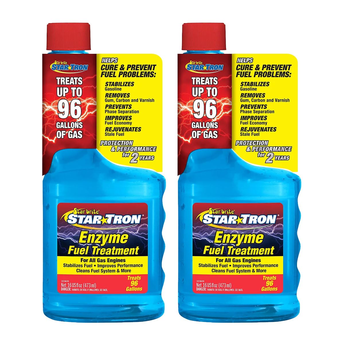 StarBrite Star Tron Enzyme Fuel Treatment, Small Engine Formula, 16 Fl Oz Treats up to 96 Gallons Gas Additive Rejuvenates & Sta