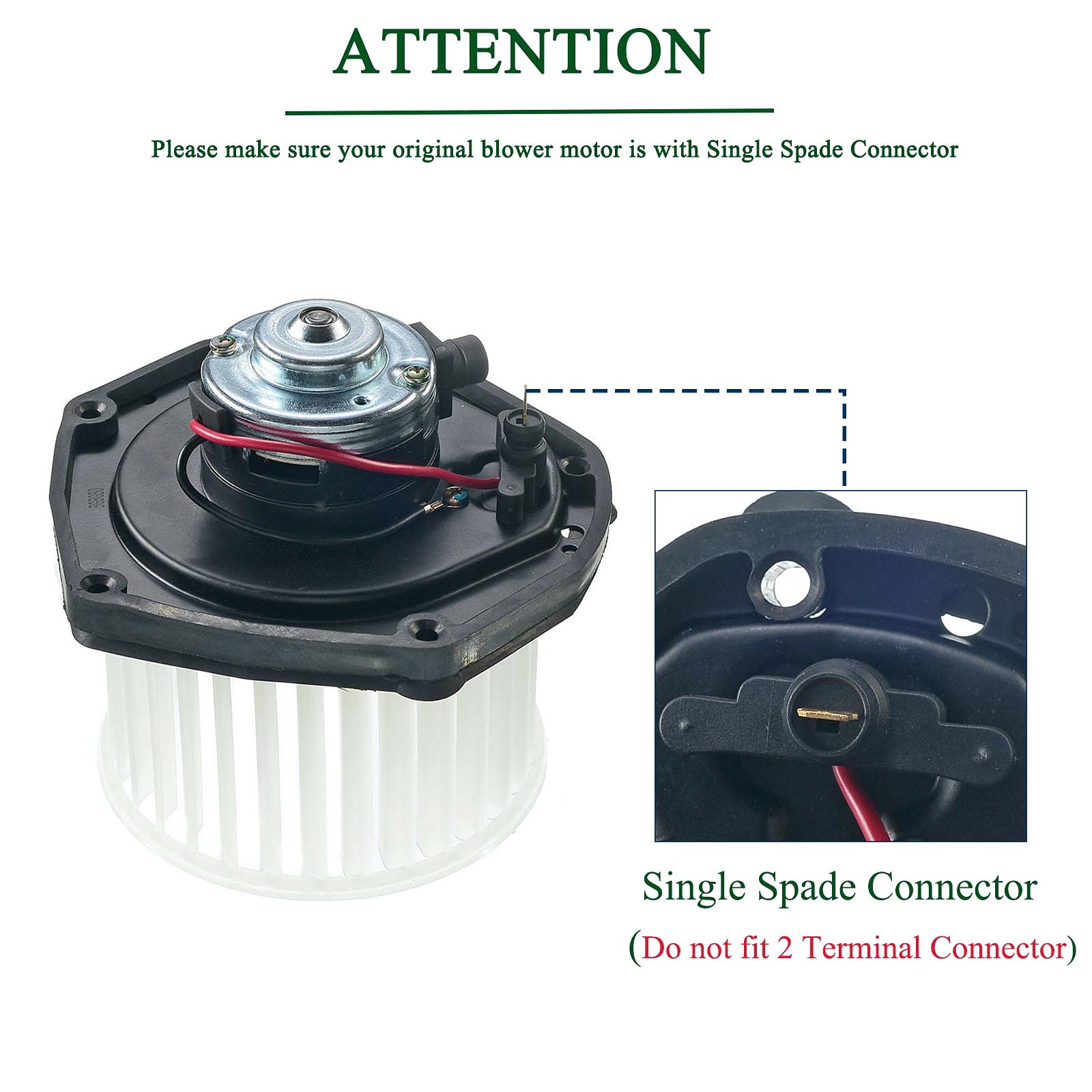 A/C Blower Motor Assembly For Chevrolet Gmc C/K 1500 2500 3500 Tahoe Yukon 1997-2000