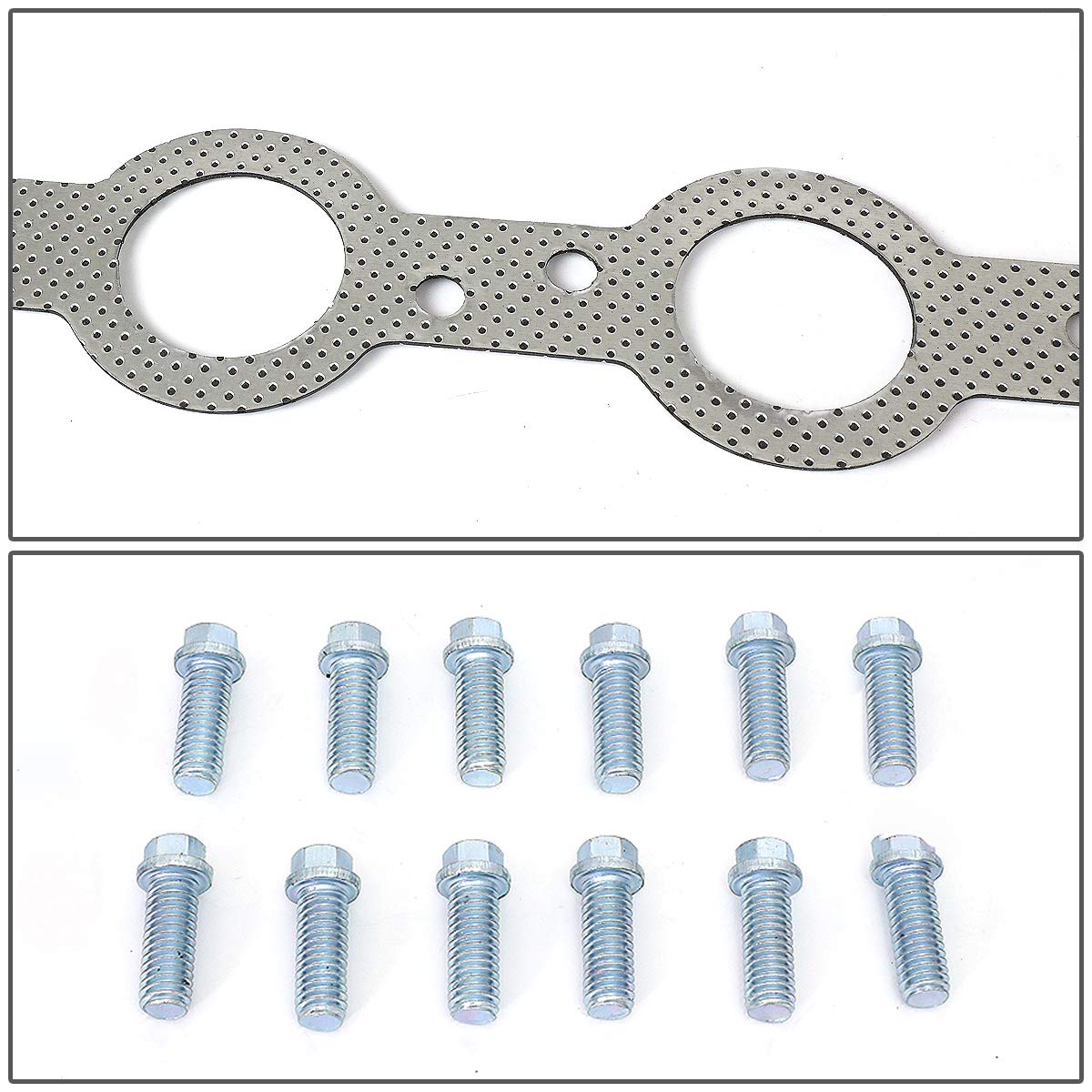 Auto Dynasty Aluminum Exhaust Manifold Header Gasket Set Compatible with 07-13 Chevy Silverado/GMC Sierra 4.8L/5.3L/6.0L/6.2L