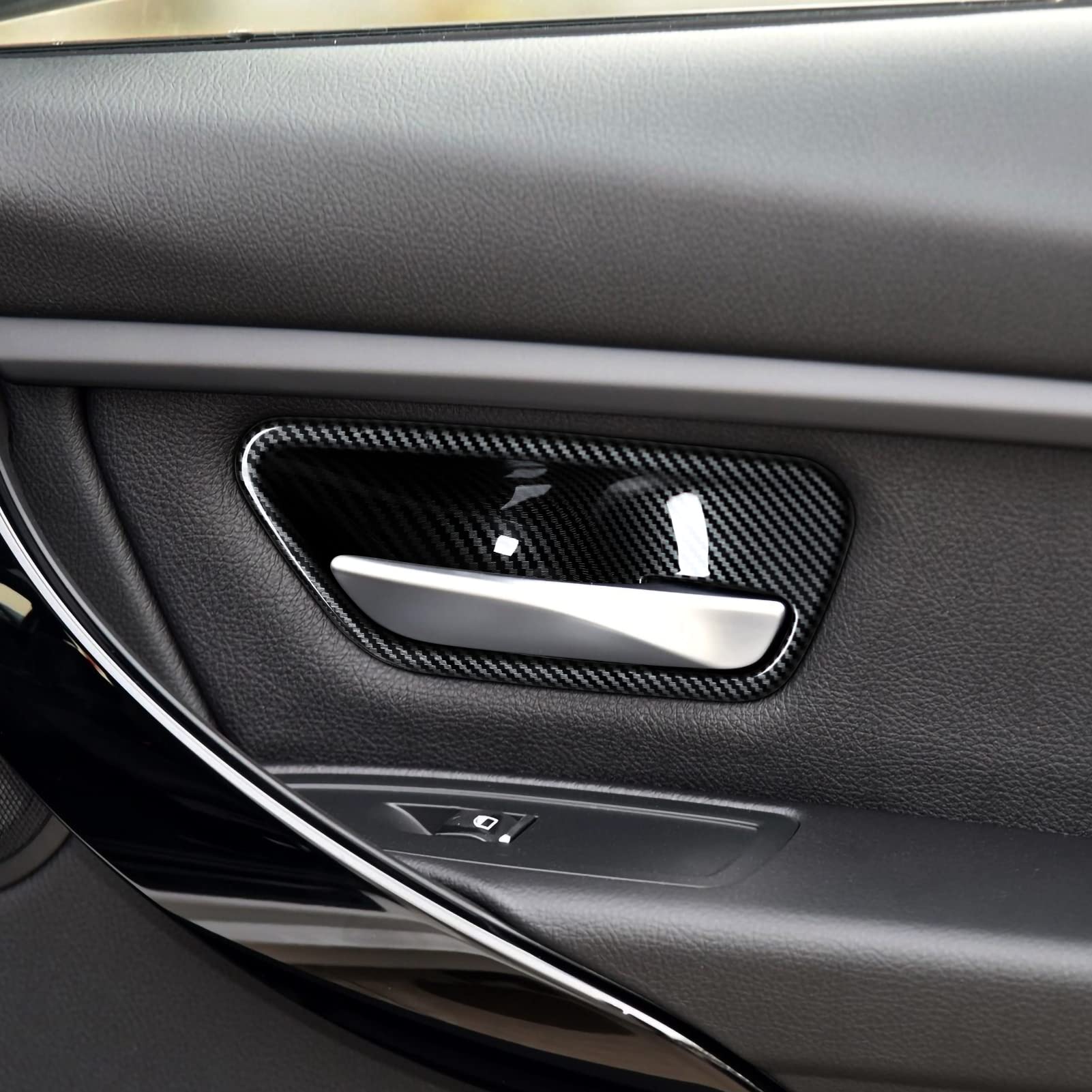 2Pcs Car Trim Door Bowl Sticker Carbon Style Abs Decal Cover Fits For Bmw 3 4 Series F30 F31 F34 3Gt F32 F33 F36 Accessories