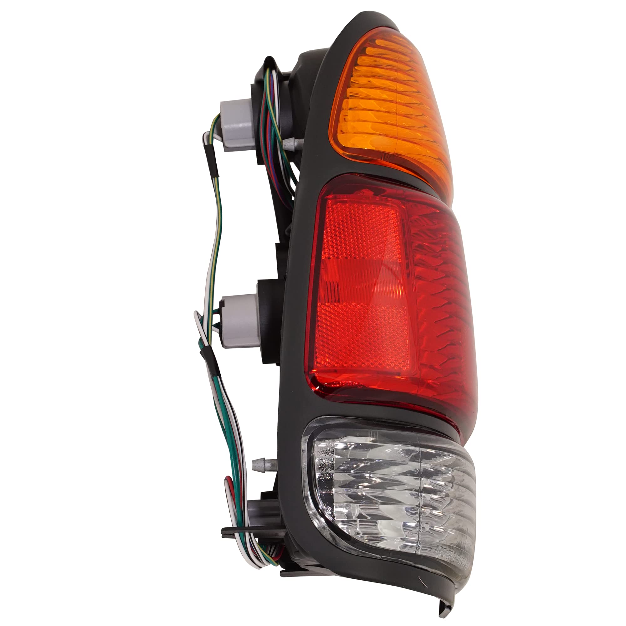 Evan Fischer Tail Light Compatible With 2000-2005 Toyota Tundra Assembly, Amber/Clear/Red Lens With Standard Bed, Regular And Ac