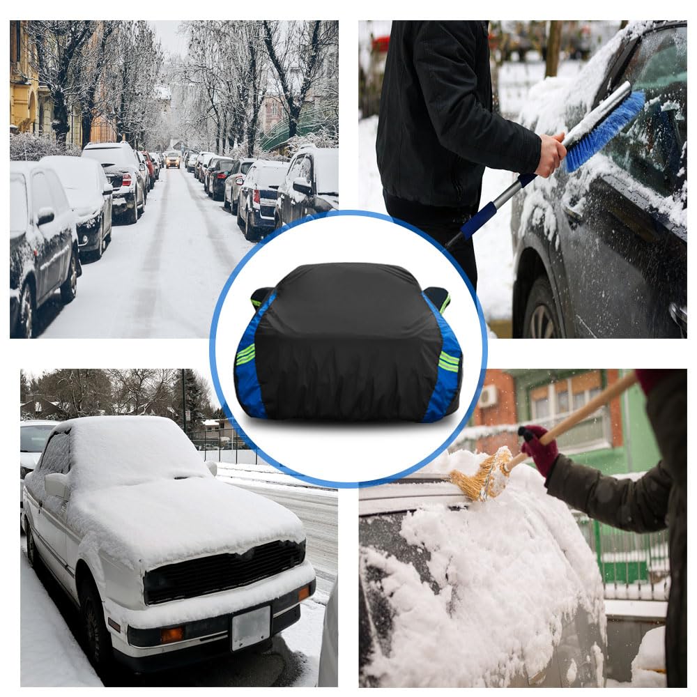 Avecrew Car Cover Custom Fit For Toyota Corolla, Waterproof All Weather Full Exterior Cover Rain Snow Uv Protection Cover With S