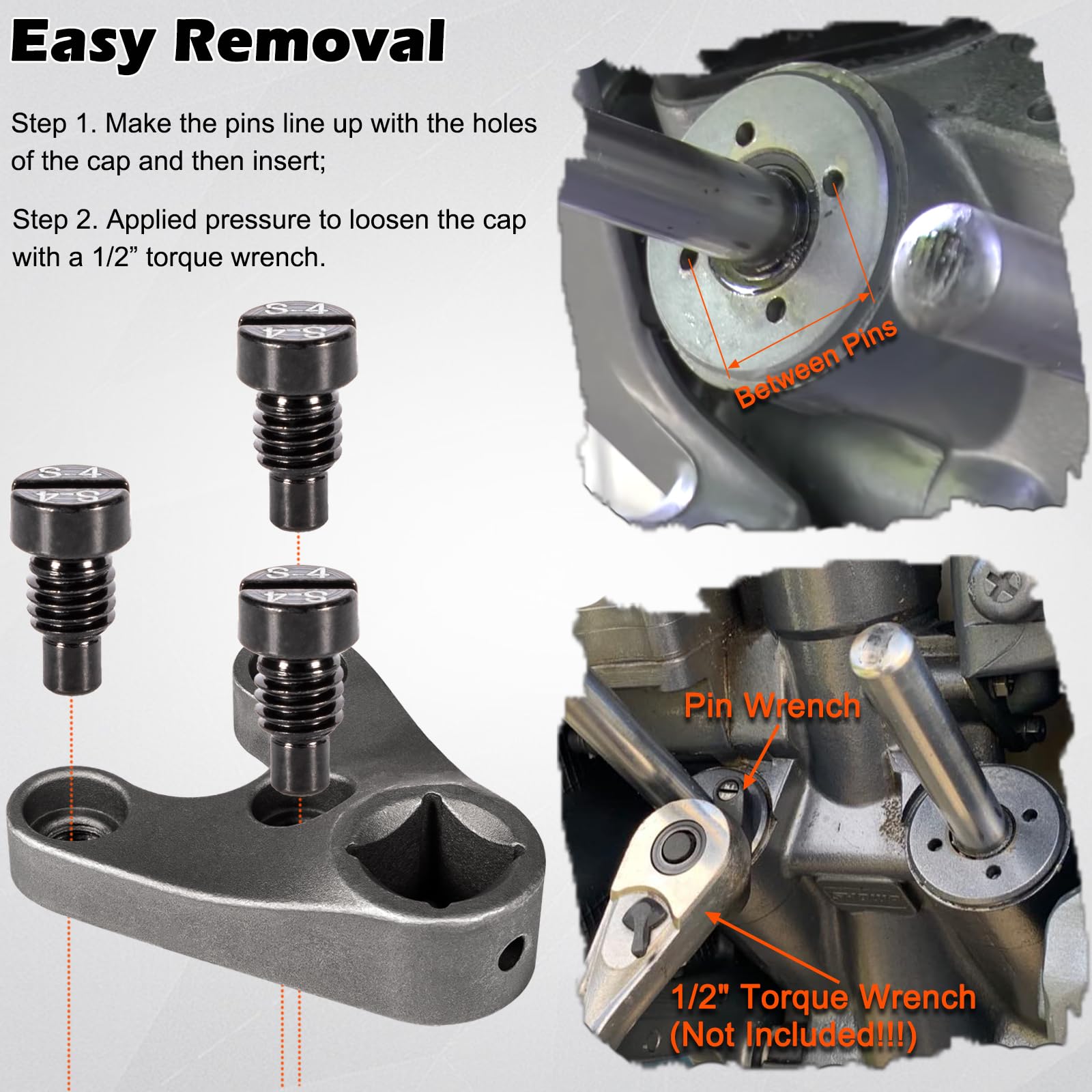 Bonbo Outboard Trim/Tilt Pin Wrench Tools Set MT0004 & MT0006 & MT0009 to Remove Trim/Tilt Caps or Seals on Hydraulic Steering C