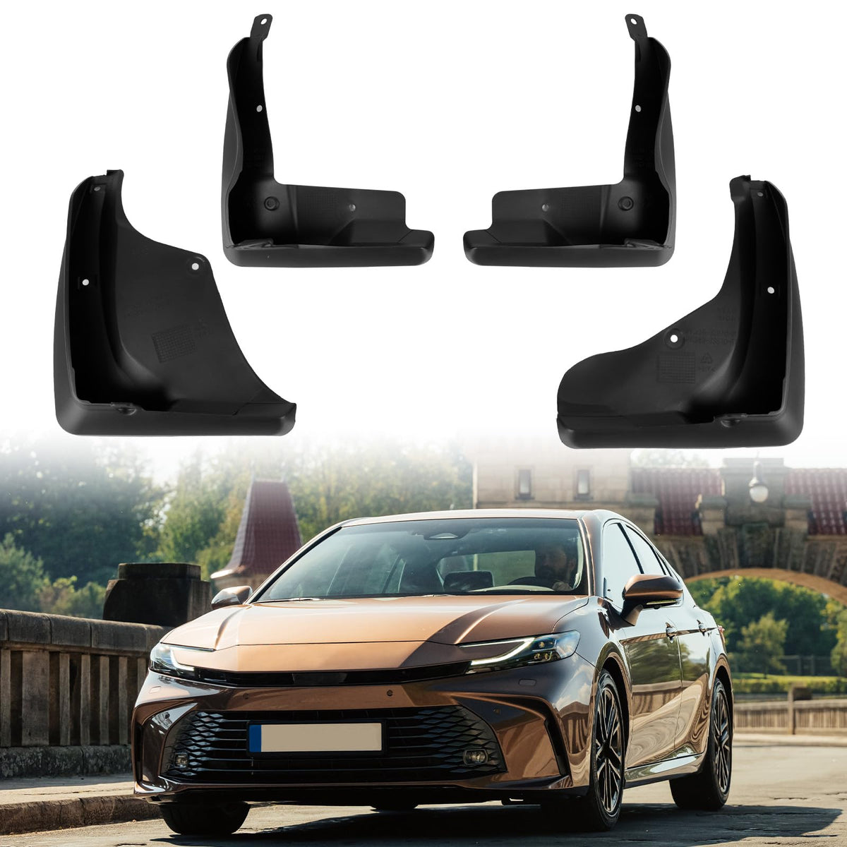 ZWPARTS Mud Flaps Mudguards OEM Style Compatible with 2025 + Toyota Camry Hybrid (XV80) SE/XSE
