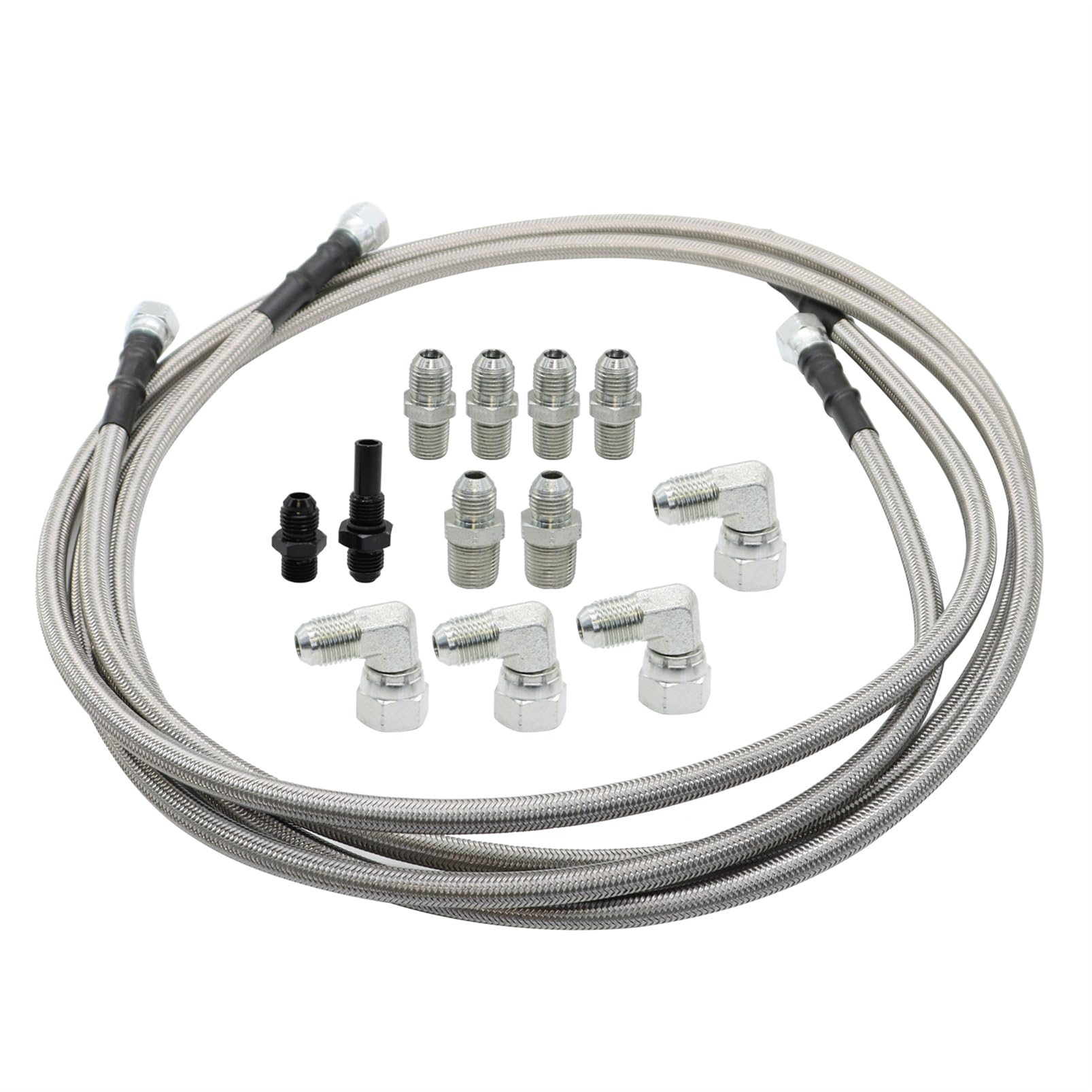 Yunnergo 70' Transmission Cooler Lines Kit With 6An Hose Fitting Compatible With 6An Transmission 4L80E Th350 Th400 4L60E 700R4 200-4R Tr6060 Aod C5
