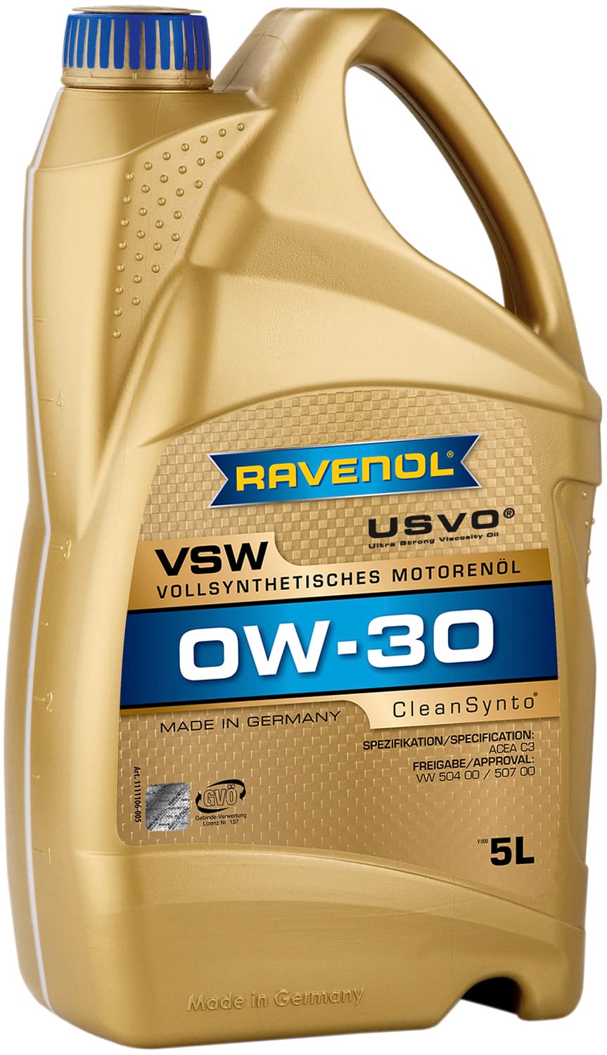 Ravenol J1A1579-005 Vsw 0W-30 Fully Synthetic Motor Oil (5 Liter)