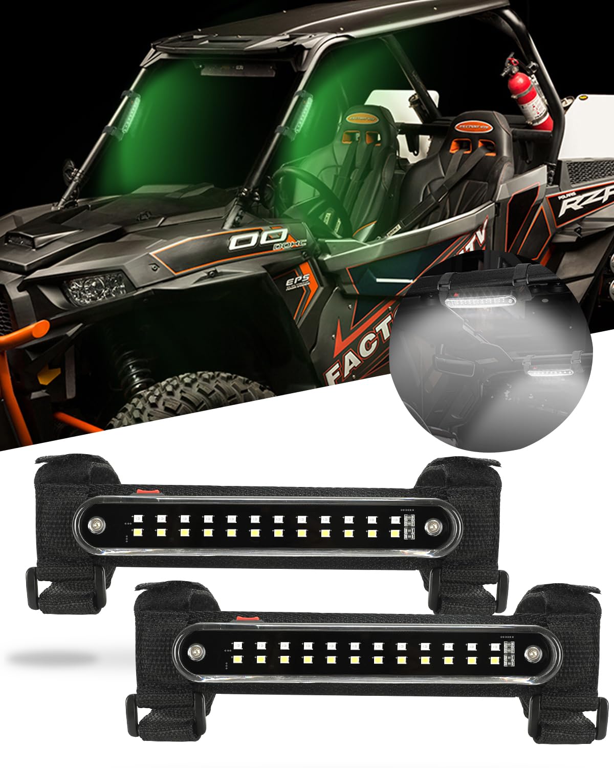 Sunpie Utv Dome Light Universal Sxs Interior Lights Compatible With Polaris Canam Honda Pioneer/Talon Kawasaki Mule/Teryx Arctic