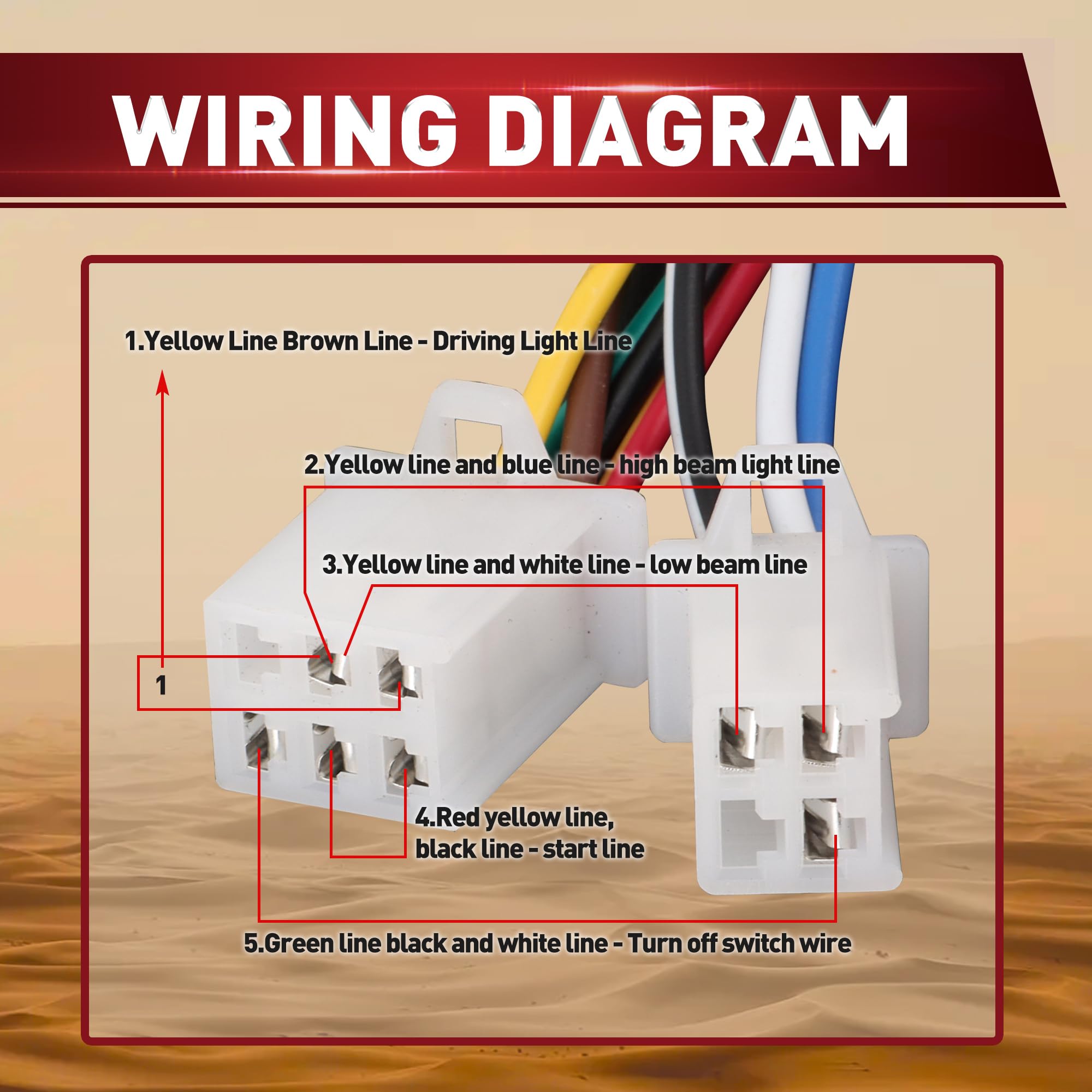 WOOSTAR 7/8'' 22mm Handlebar 3 Function Right Start Switch Replacement for 50cc 70cc 90cc 110cc 125cc ATV Quad Pit Bike Buggy Go