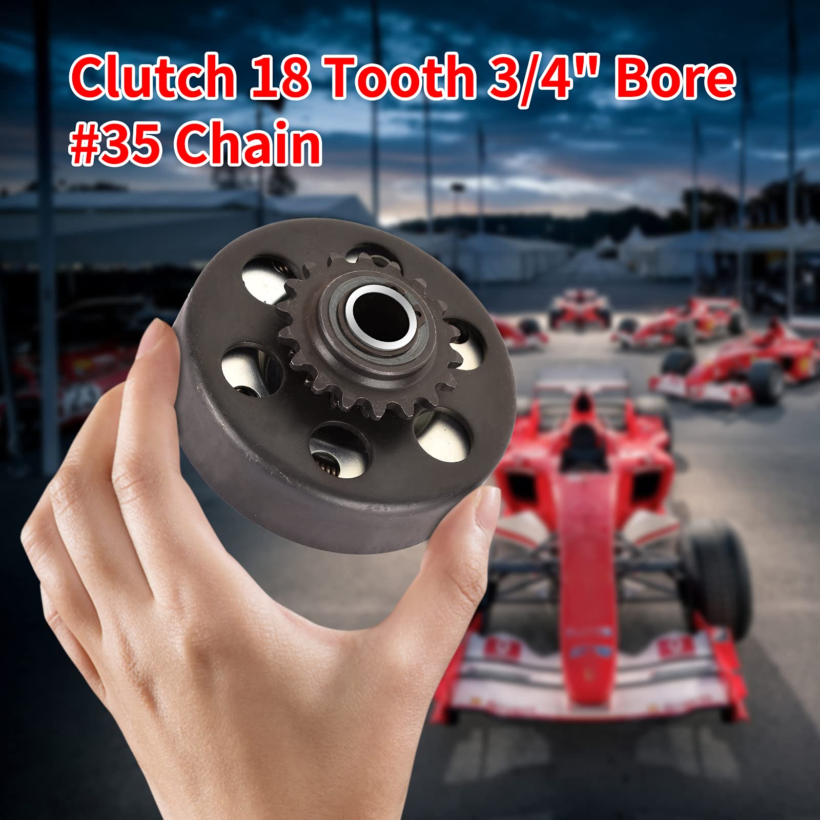 Carkio Go Kart Centrifugal Clutch 18 Tooth 3/4 Bore #35 Chain for Mini Bikes & Go Kart Racing - Durable & High-Performance