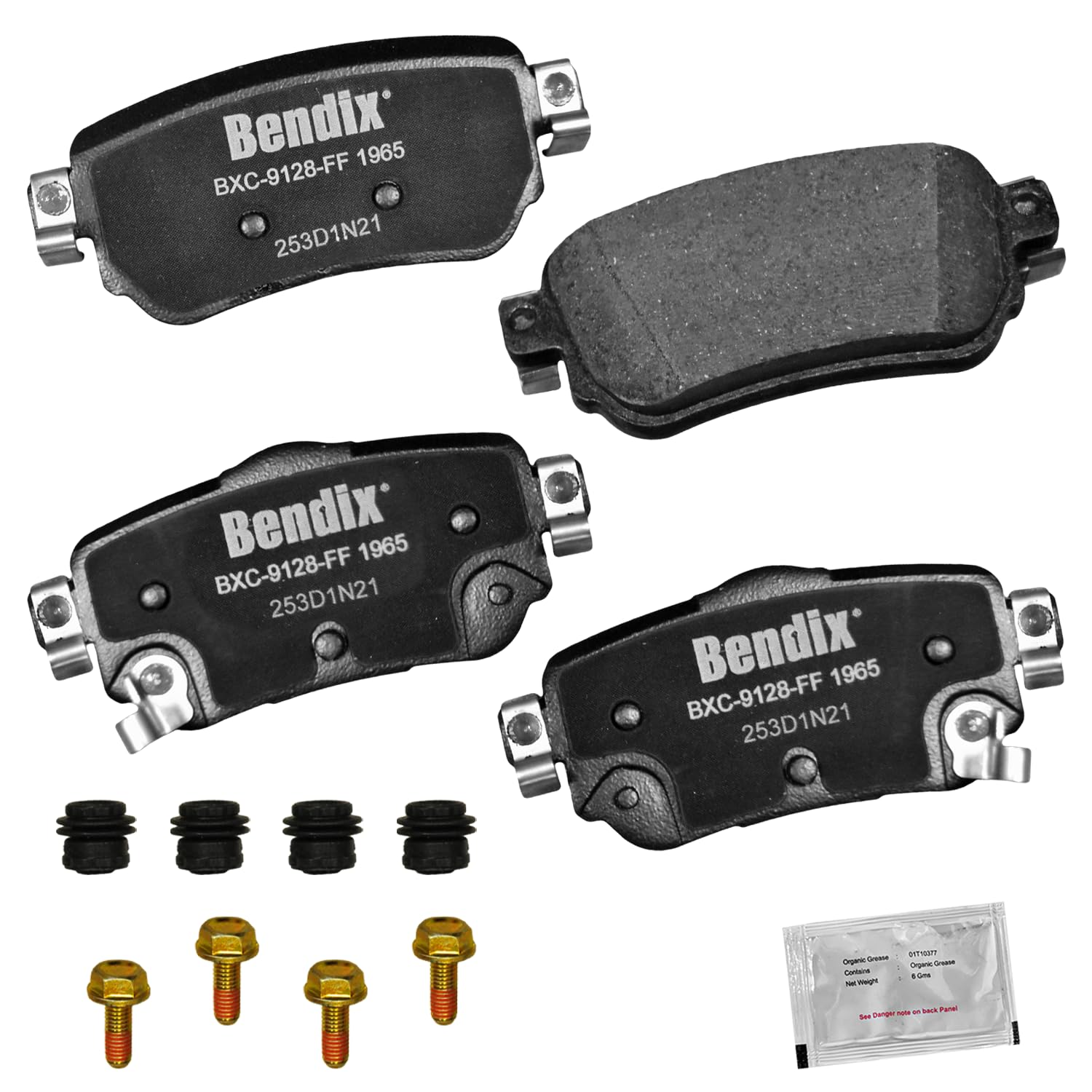 Bendix Priority1 Cfc1965 Ceramic Rear Brake Pads For Nissan Leaf 2024-2018,Qashqai 2022-2019,Rogue 2021-2018,Rogue Sport 2020-20
