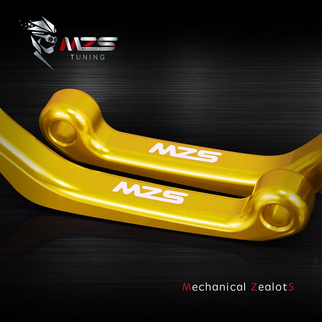 Mzs Gold Dirt Bike Brake Clutch Levers Pivot Adjustable Cnc Compatible With Dr200S 2015-2019 | Dr250R 1996-2000 | Drz400 Drz400S Drz400Sm 2000-2021 | Djebel250Xc 1998-2007