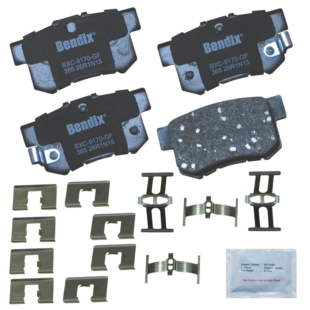 Bendix Priority1 Cfc365 Ceramic Rear Brake Pads For Select Models Acura Cl,Csx,El,Ilx,Integra,Legend,Rsx,Tl,Tsx,Vigor,Honda Acco