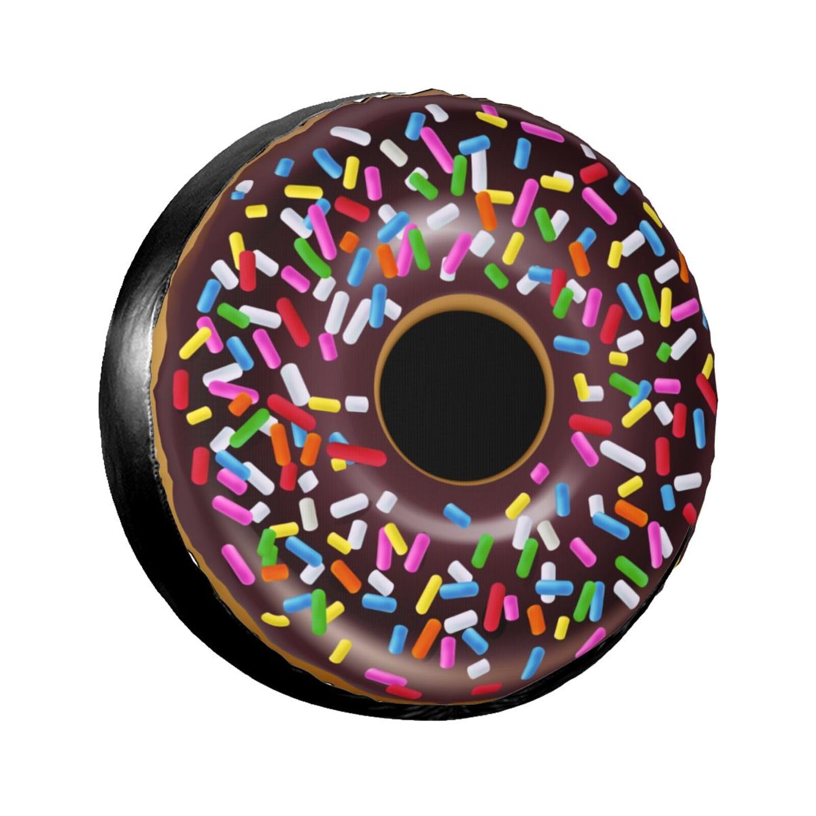 Chocolate Sprinkles Donut Spare Tire Cover Doughnut Tire Wheel Covers Weatherproof Wheel Tire Protector Waterproof UV Sun Protec
