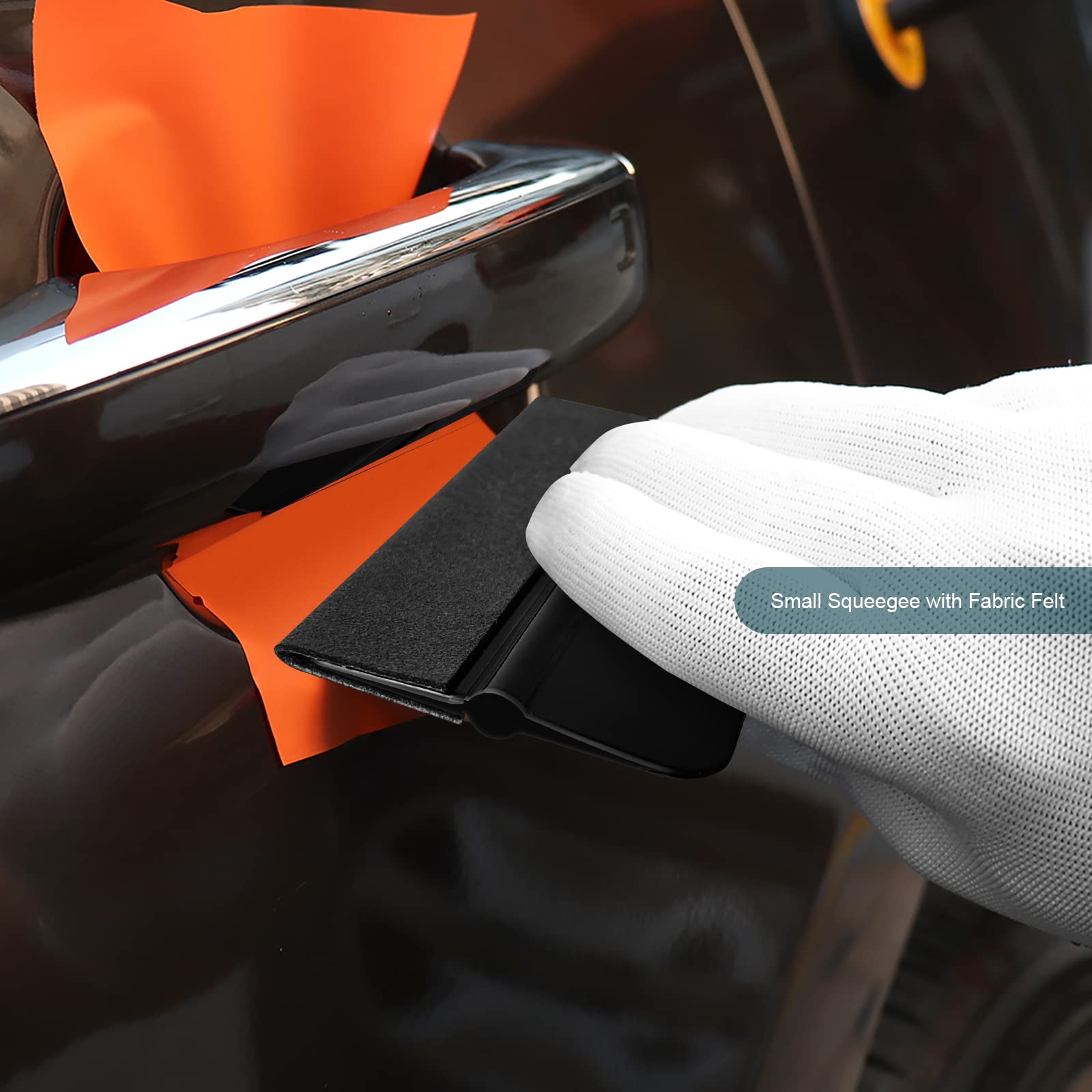 Newishtool Car Window Tint Installation Kit - Vinyl Wrap Tools With Felt Squeegee, Micro Squeegee, Razor Blade Knife