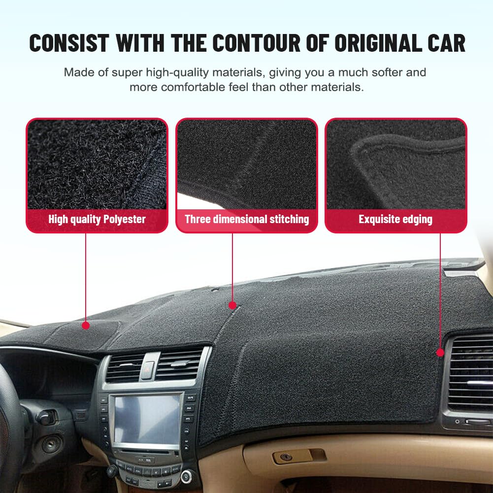 Newsmarts Auto Car Dashboard Cover Mat Pad Custom Fit for HONDA ACCORD 2003-2007