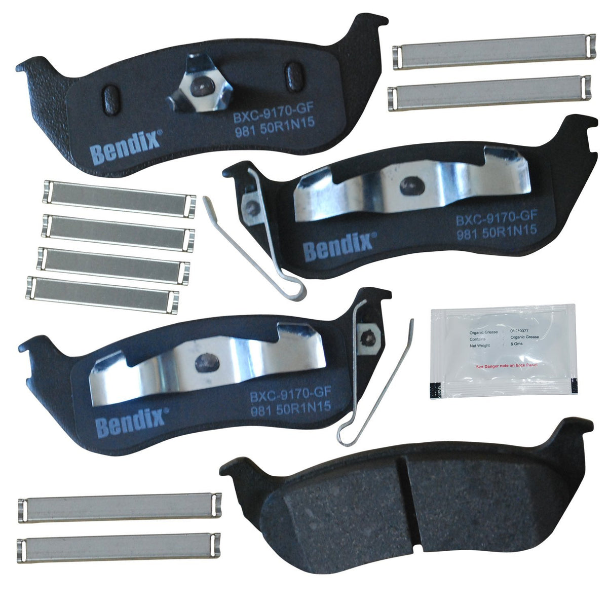 Bendix Priority1 Cfc981 Ceramic Rear Brake Pads For Jeep Liberty 2007-2003, Tj 2006-2004, Wrangler 2006-2004