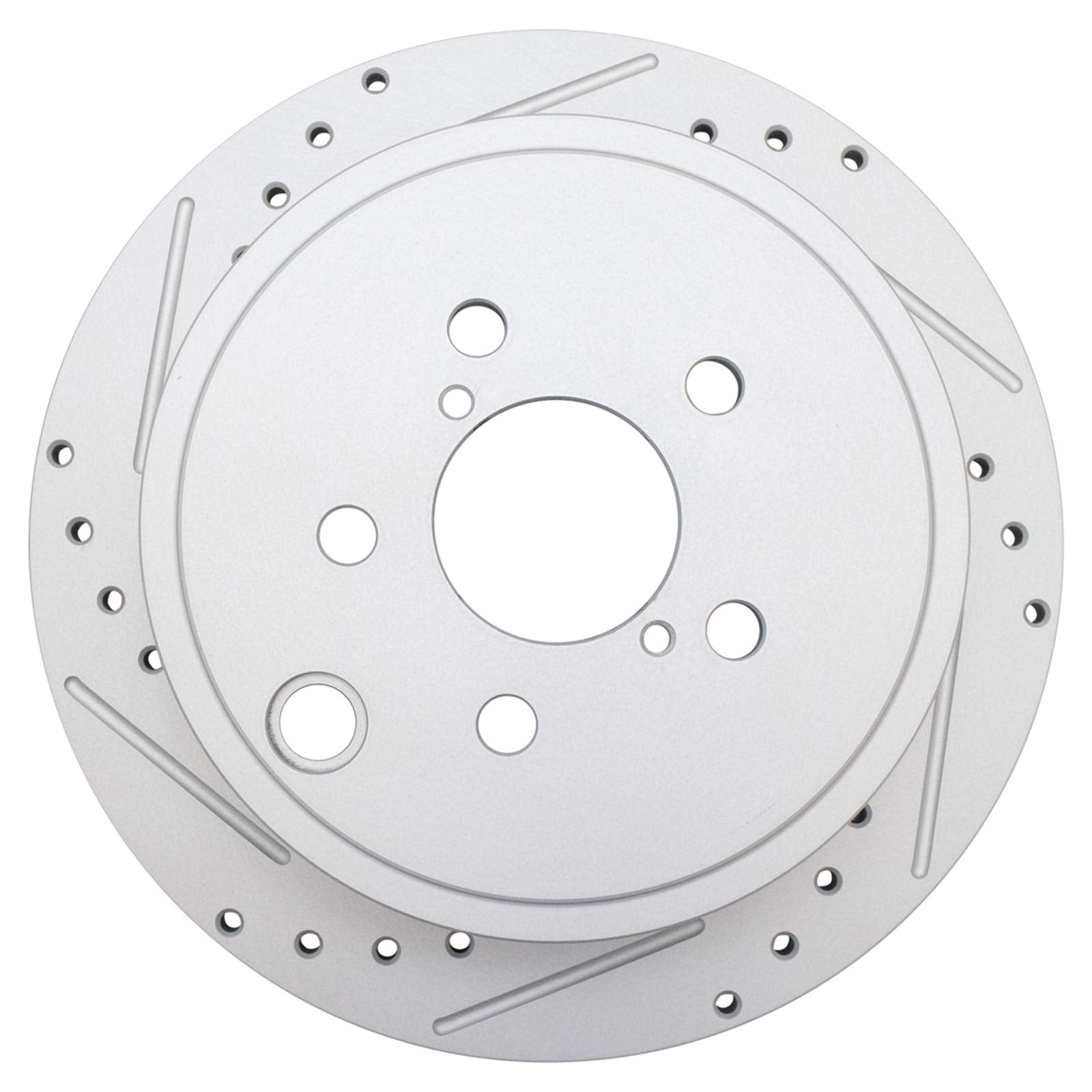 Trq Rear Performance Brake Rotors Set Premium G-Coated Cross Drilled & Slotted Compatible With 2013-2015 Subaru Brz 2009-2013 Fo