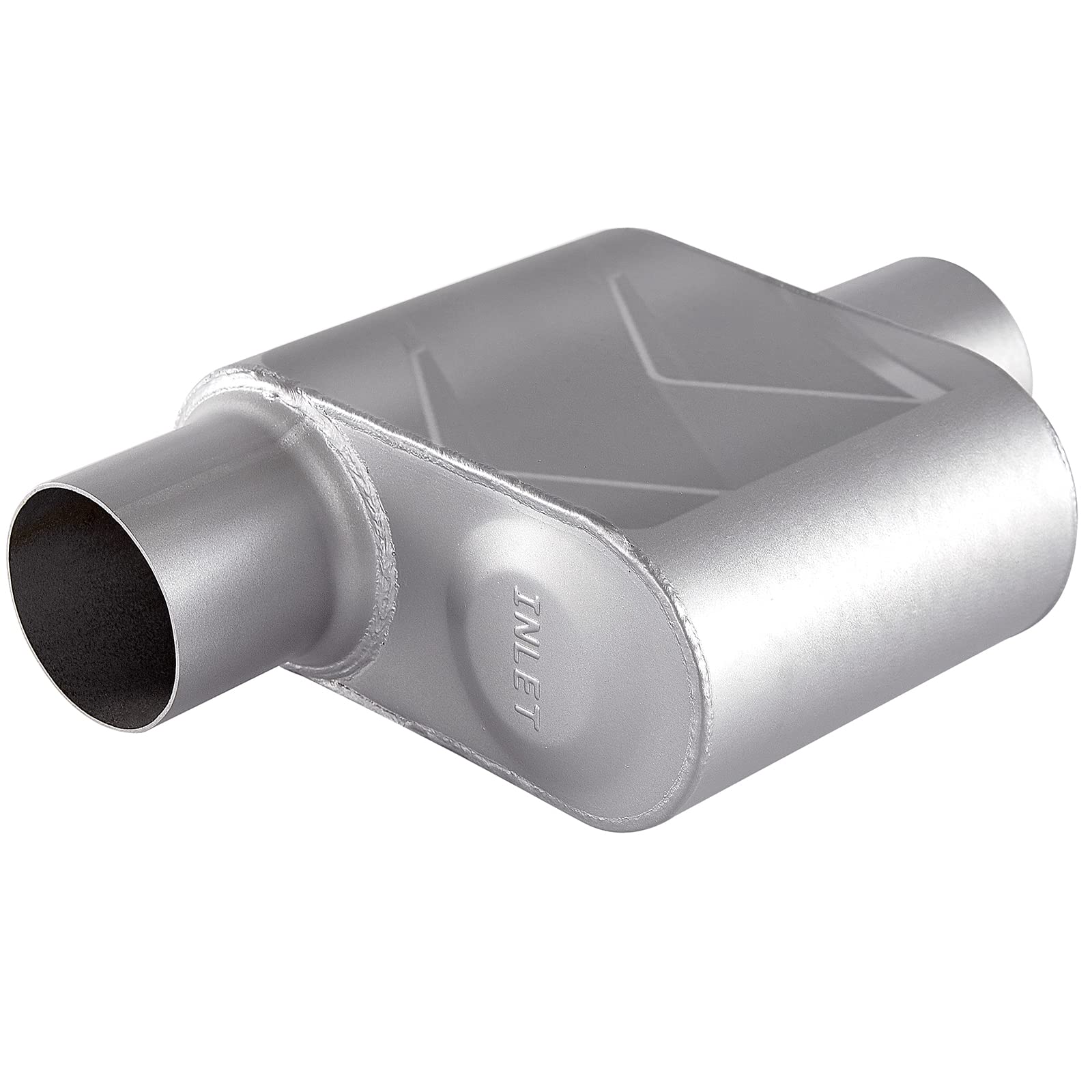 Universal Exhaust Muffler With Aggressive Sound, Anti-Corrosive Muffler, Chamber Performance Mufflers For Cars, Trucks(3'' Offse