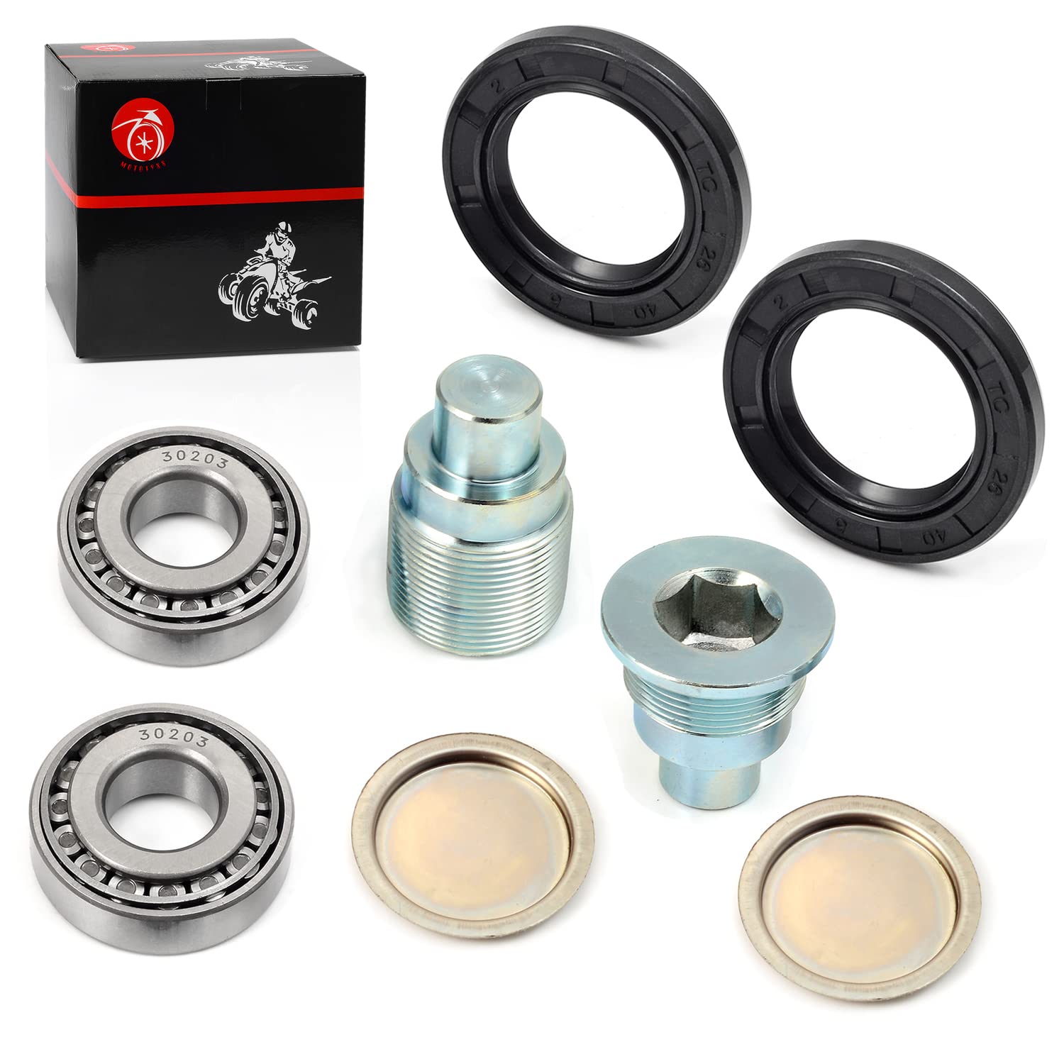 Swingarm Bearing Seal Bolt LOCK NUT & CAP Rebuild Kit For HONDA Recon 250 TRX250X TRX250EX TRX 250TE/TM Rancher 350 400 Fourtrax