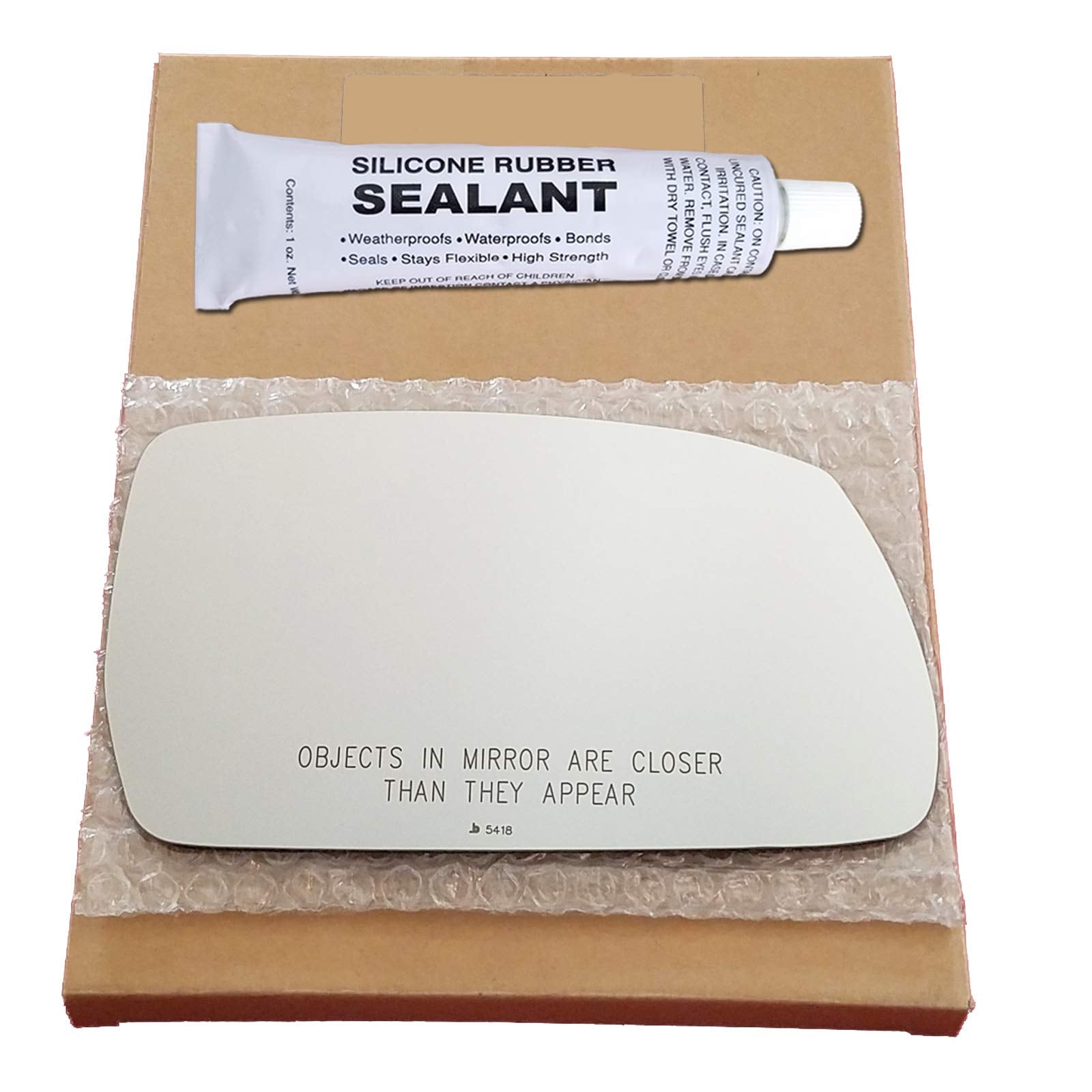 Mirror Glass Replacement + Silicone Adhesive For 2010-2015 Hyundai Tucson Passenger Side (2010 2011 2012 2013 2014 2015 10 11 12 13 14 15)