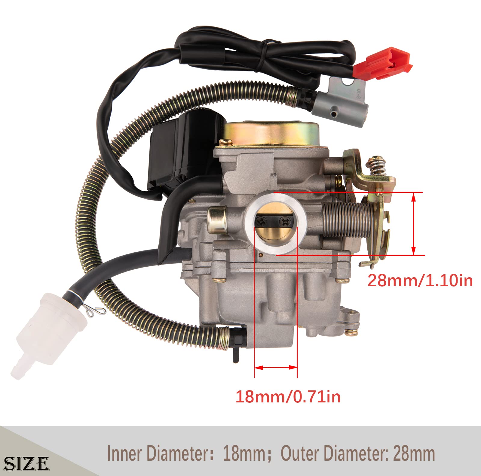 50CC Carburetor 4 Stroke GY6 High Performance 139QMB Carburetor for 49cc 50cc Scooter Moped PD18J Carb Engine, 50 cc Carburetor,