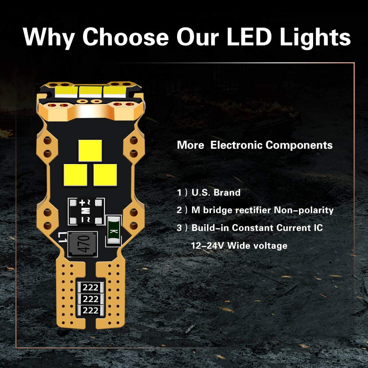 Lasfit 194 168 2825/921 912 W5W Led Bulbs Canbus White Combo Kit, License Plate Light And Back Up Reverse Light White Combo, 600