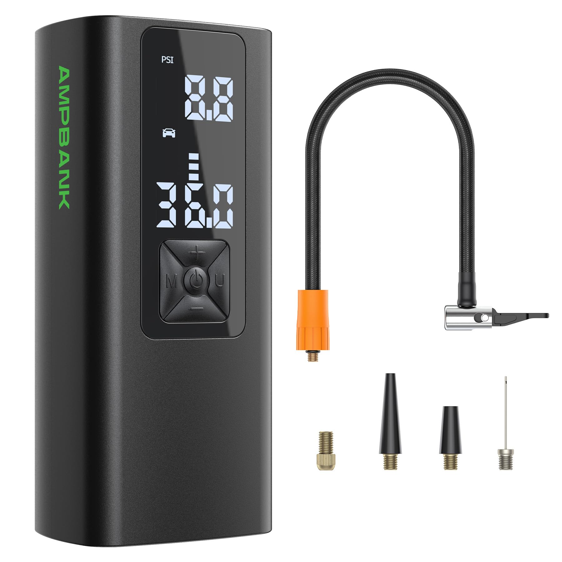 Tire Inflator Portable Air Compressor, Ampbank At003 Auto Air Pump For Car Tires, Tire Inflator 150Psi With 6000Mah Battery, Pre