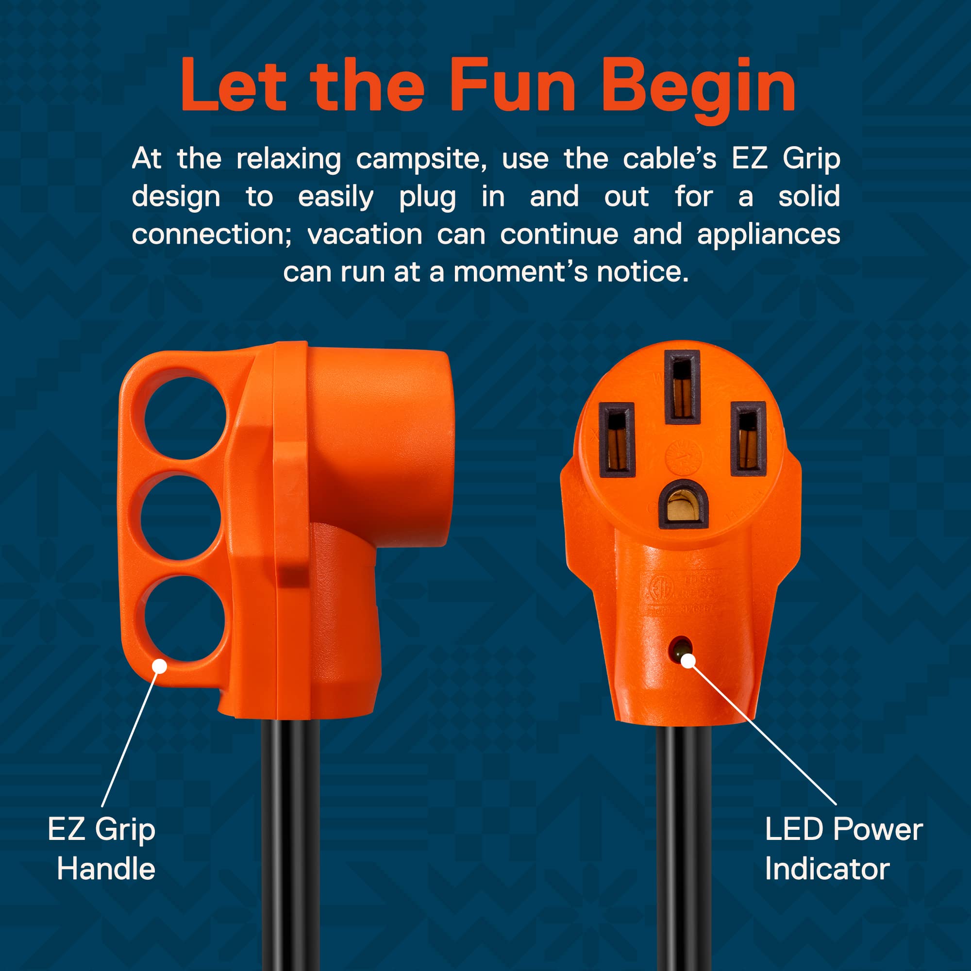 True Mods 50A 250V To 30A 125V Rv Ev Power Adapter Cord Plug Connector [Nema 14-50R 4 Prong Female To Tt-30P 3 Pin Male] [Etl Approved] [Led Light Indicator] For Trailer Camper Electric Vehicles