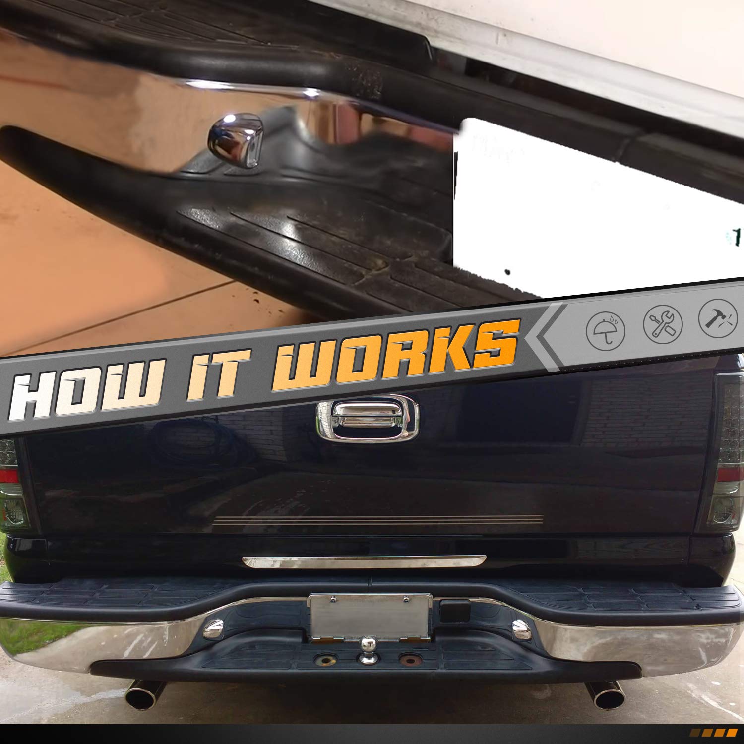 Hercoo License Plate Lights Lamp Lens Housing Compatible With Silverado Sierra Avalanche Suburban Escalade Yukon Gmc Cadillac St